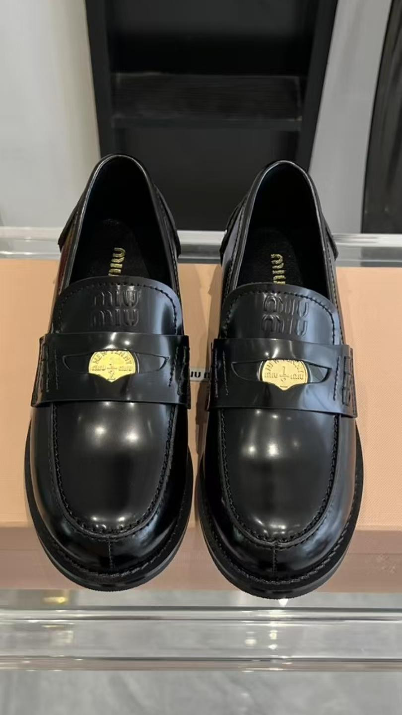 UA Miu Miu Leather Loafers