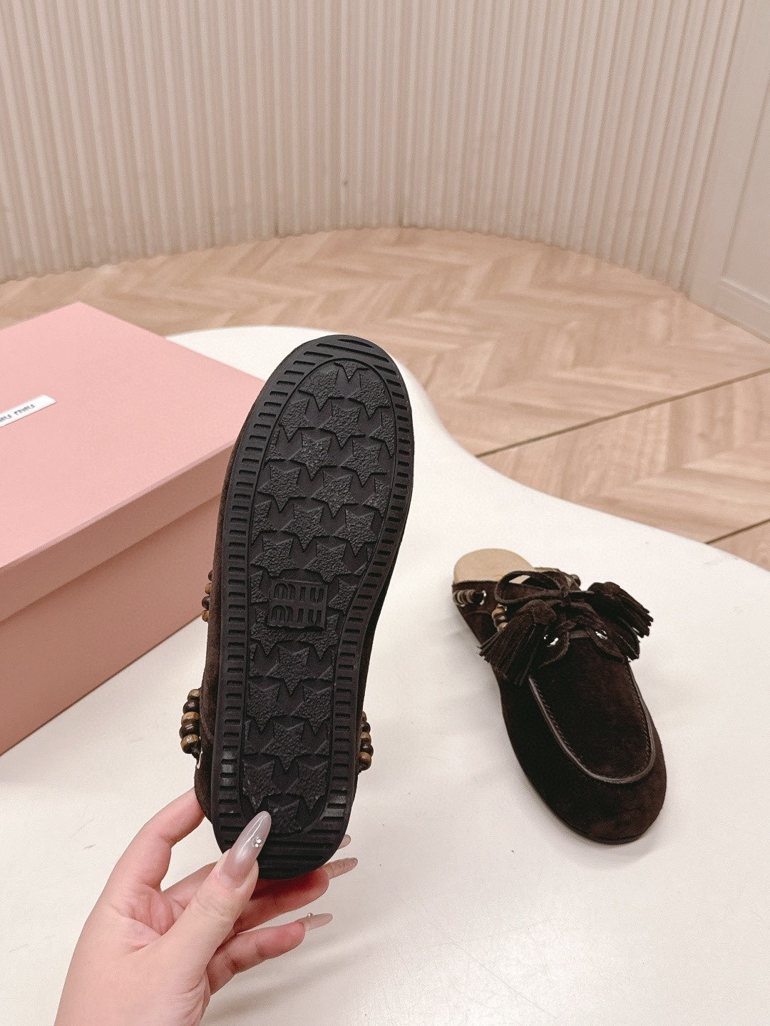 UA Miu Miu Tassel Mules