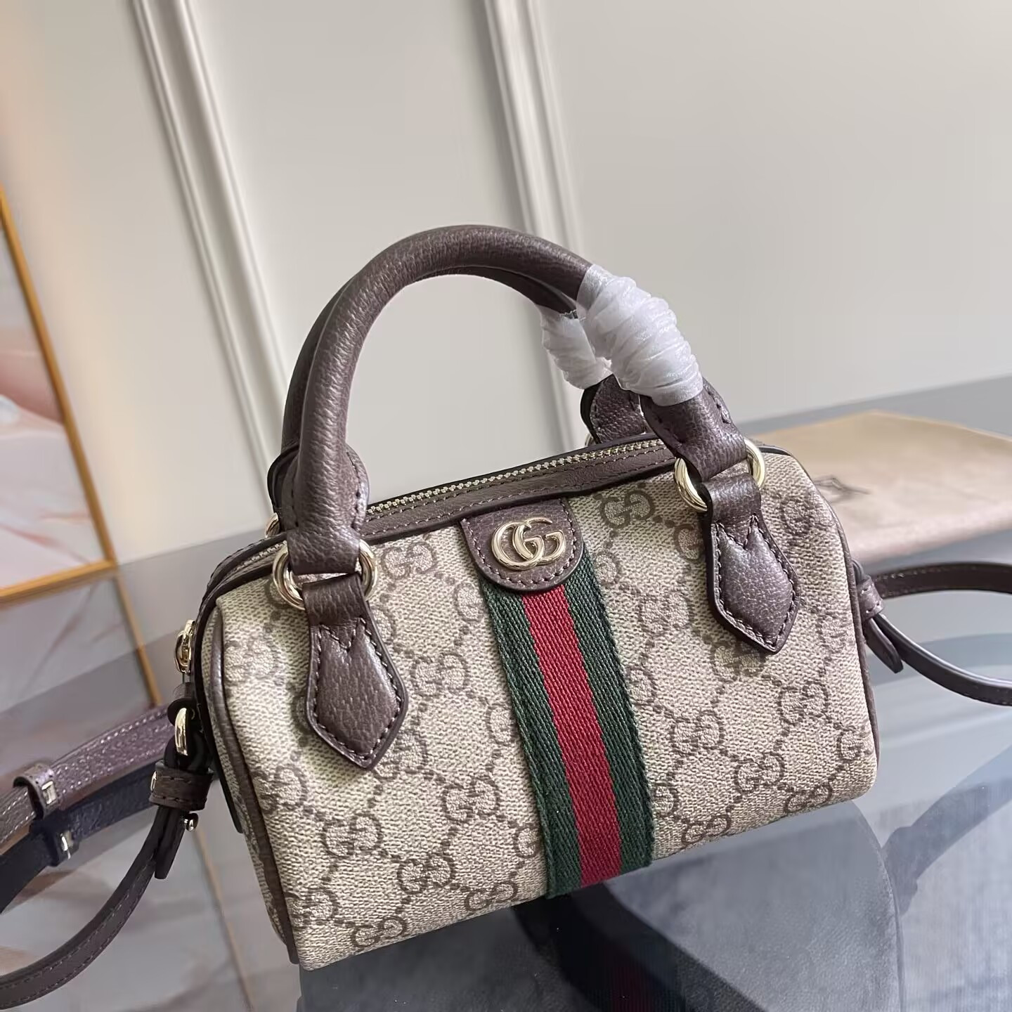 Gucci Ophidia Mini Boston Bag 16x10x9cm