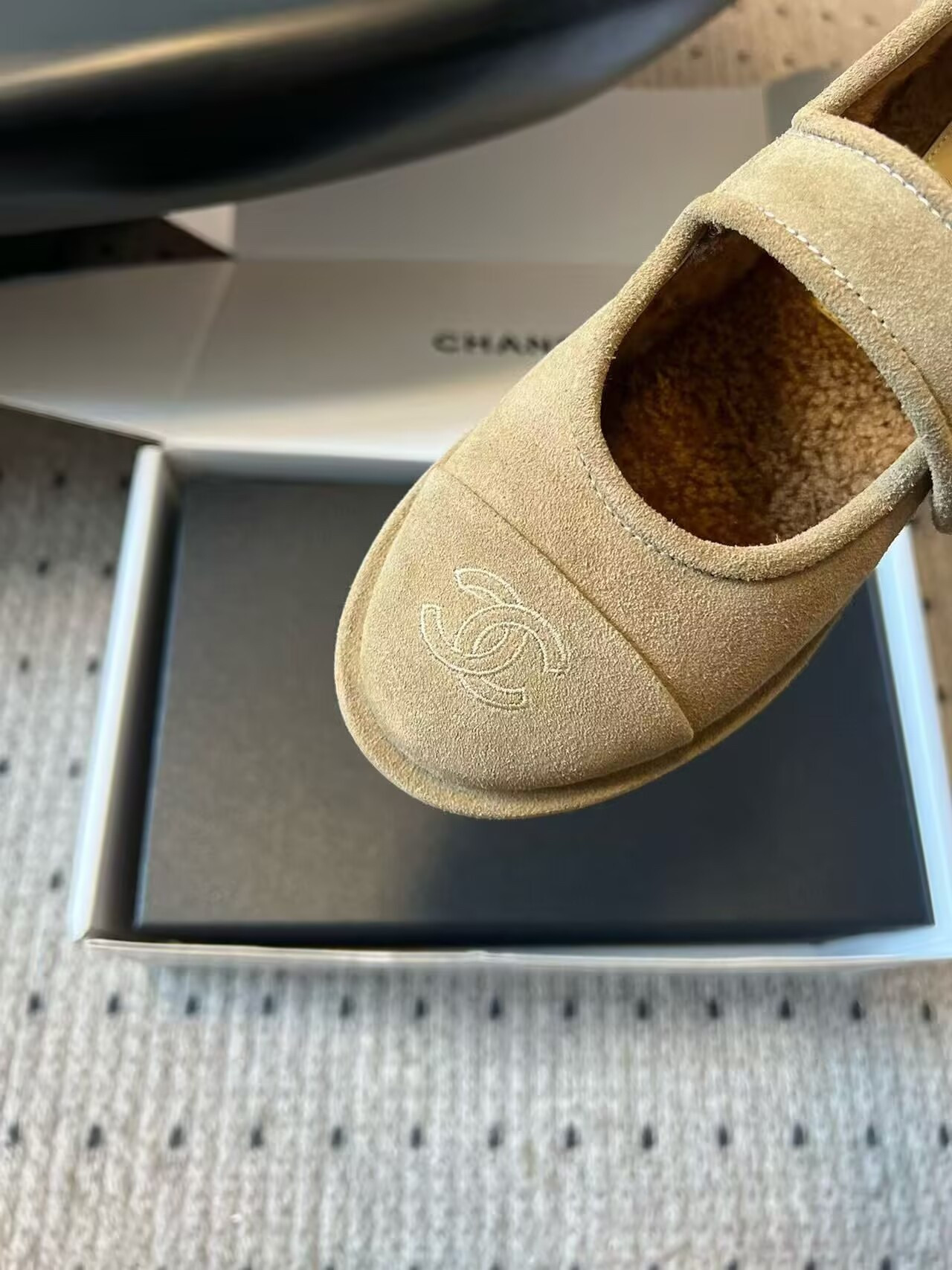 UA Ch**el Mary Jane in Shearling