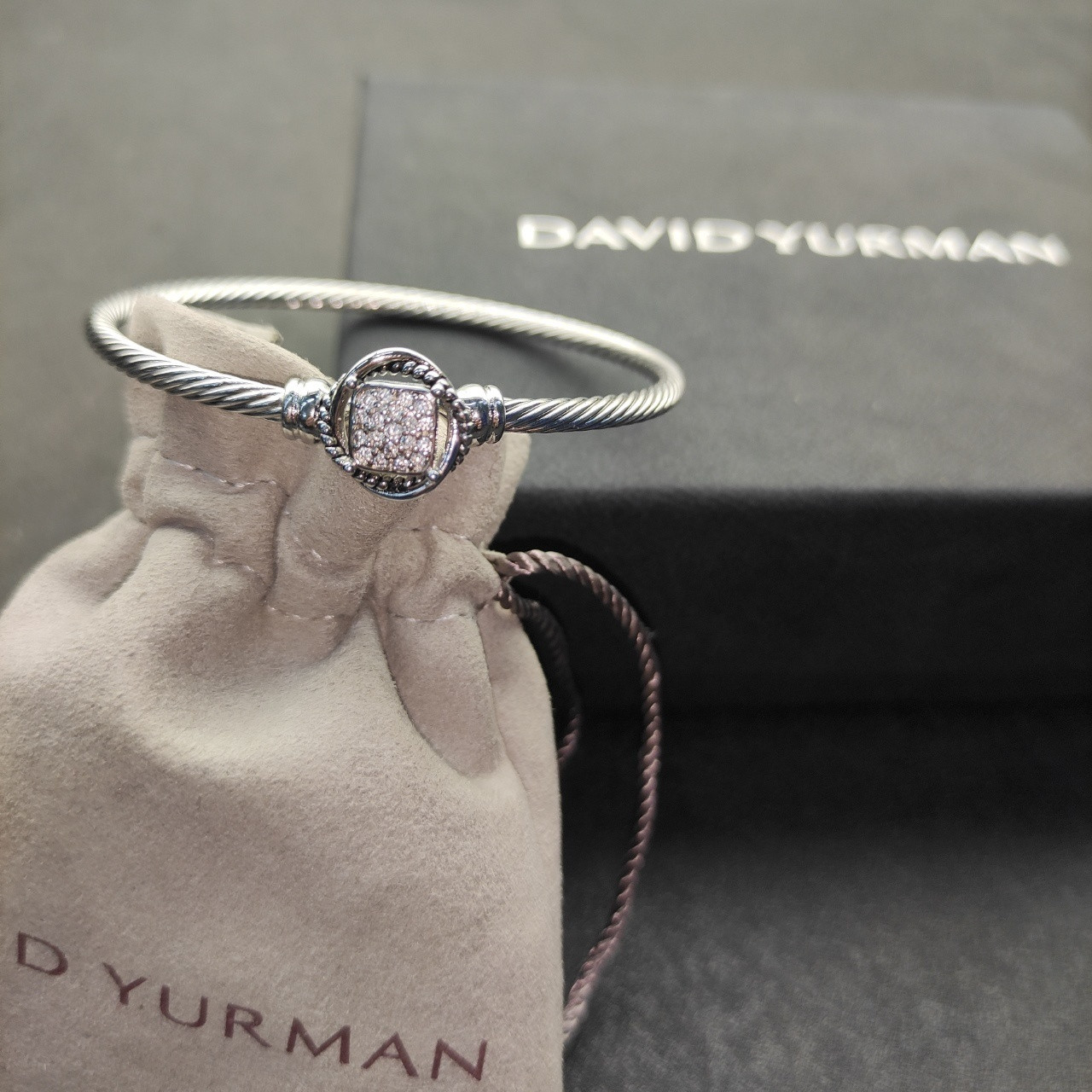 David Yurman 3mm Hook Bracelet(wrist circumference 15-18cm)