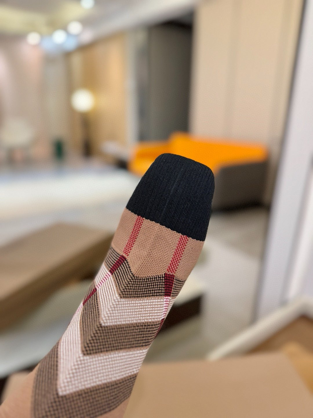 UA Burberry Check High Boots