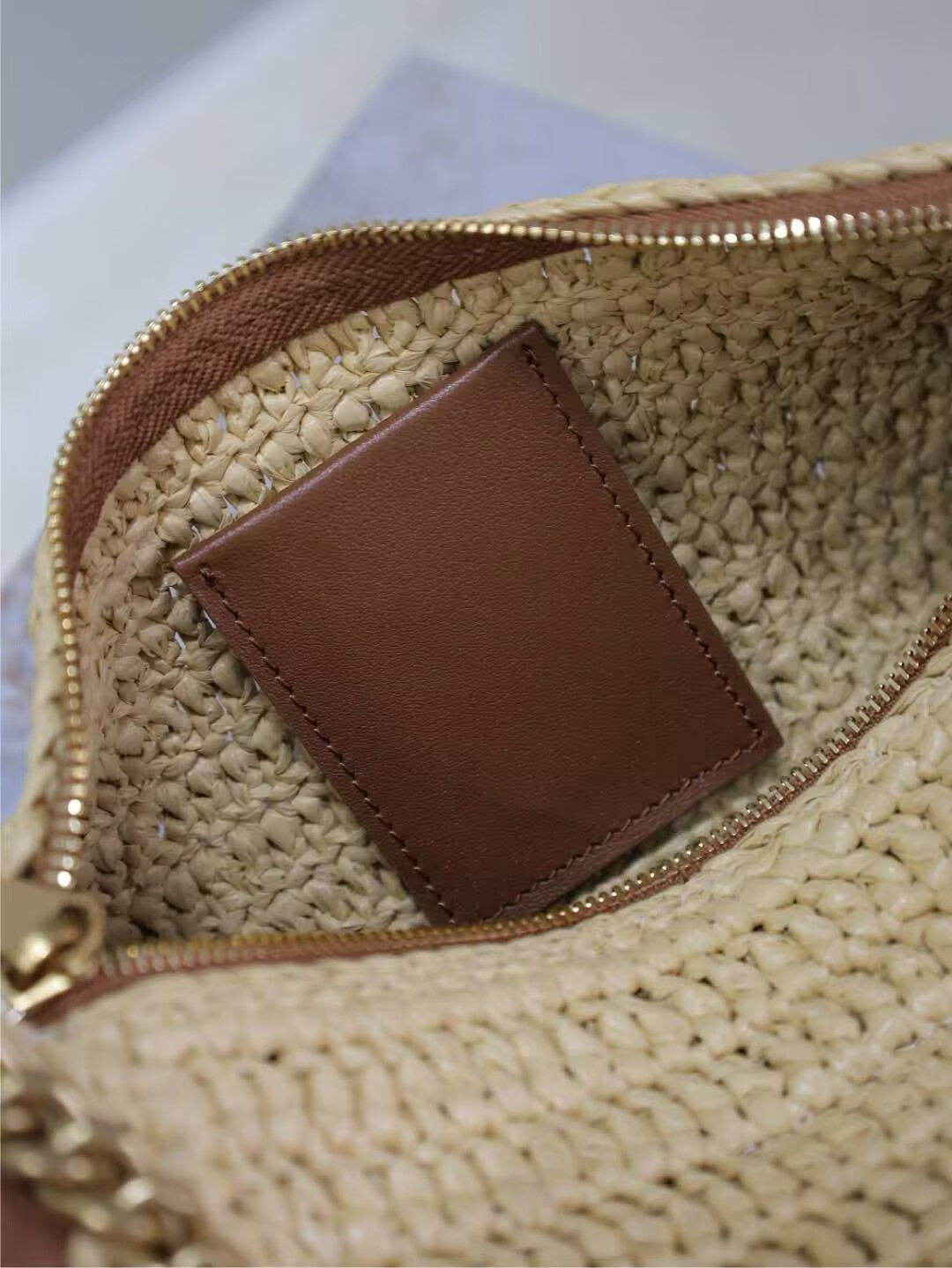 Y51 cassandre small cylindrical woven bag 30x12x10cm
