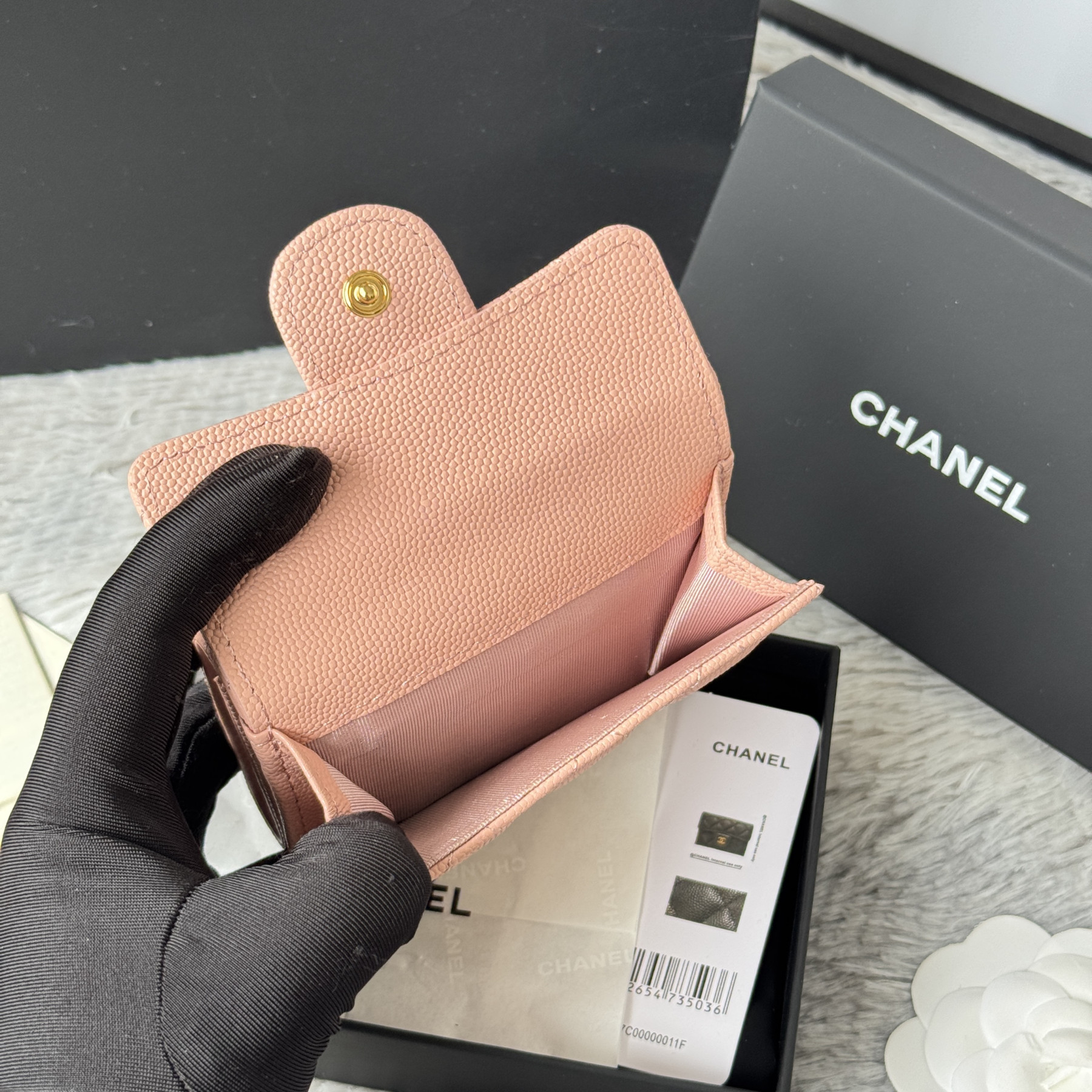 Ch**el card holder 10.5x7.5x3cm