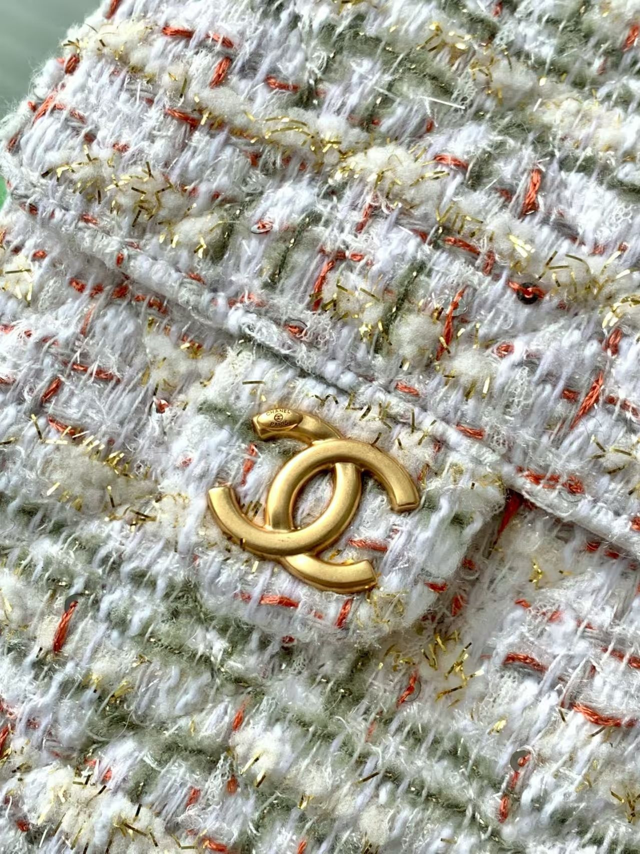 Ch**el 25 Bucket Tweed Bag 26x30x14cm