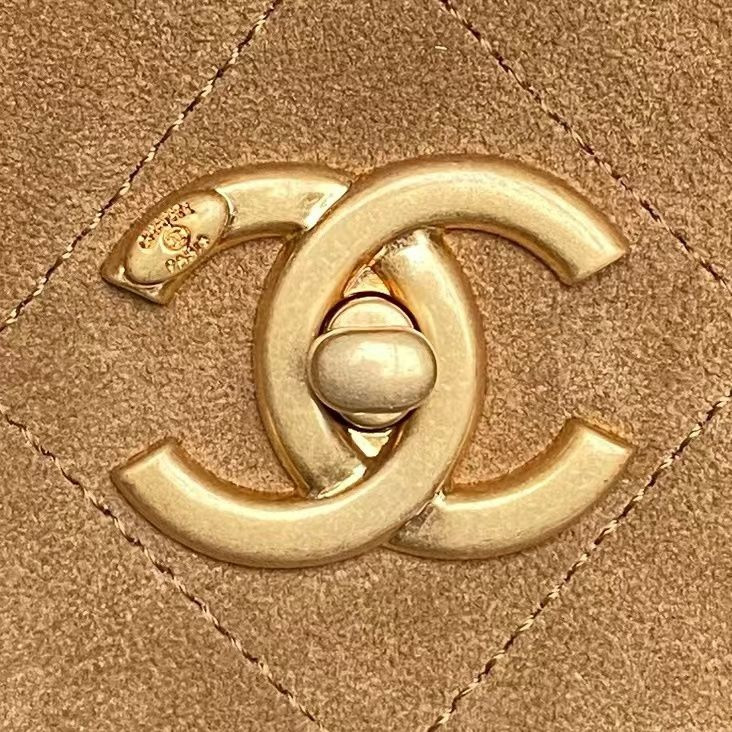 Ch**el Large Flap Bag with Top Handle AS5637 18x29x8cm