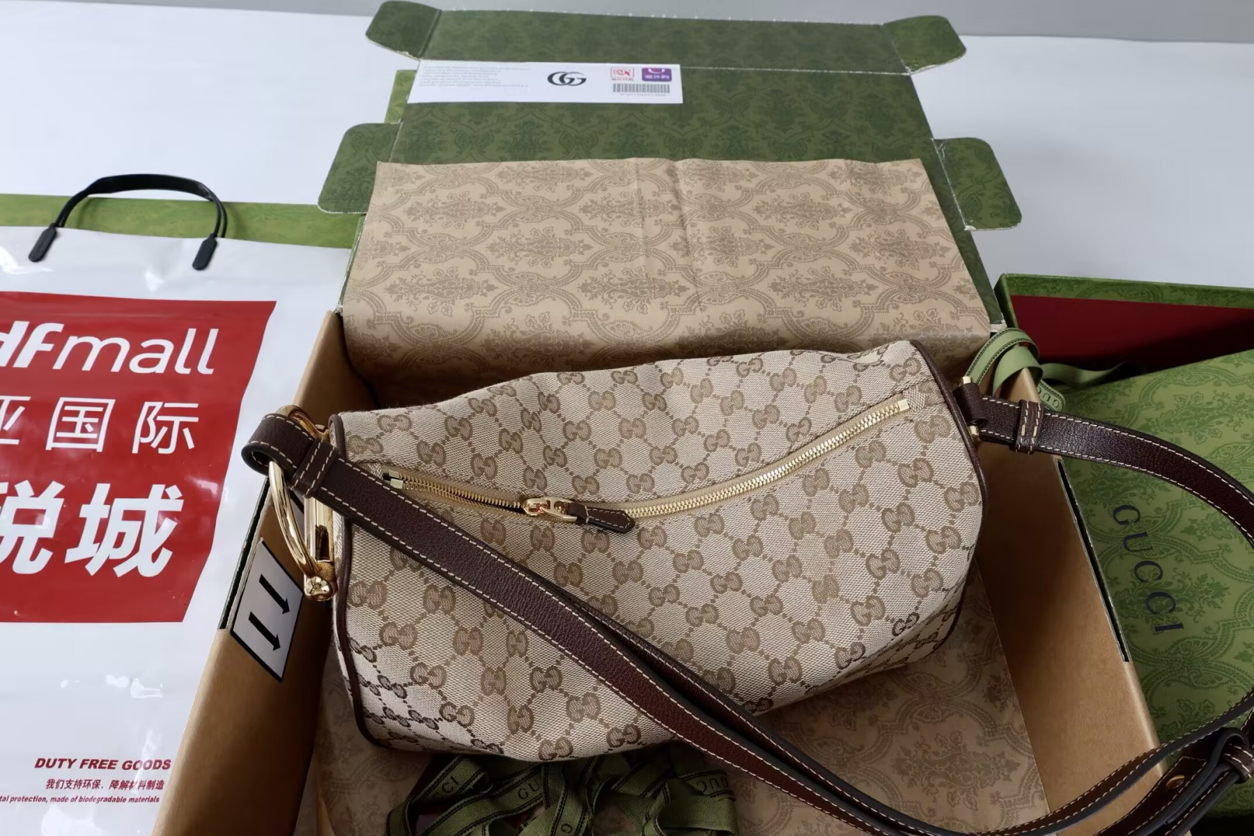 Gucci Half Horsebit Medium Shoulder Bag Without Box 31.5x17x12cm