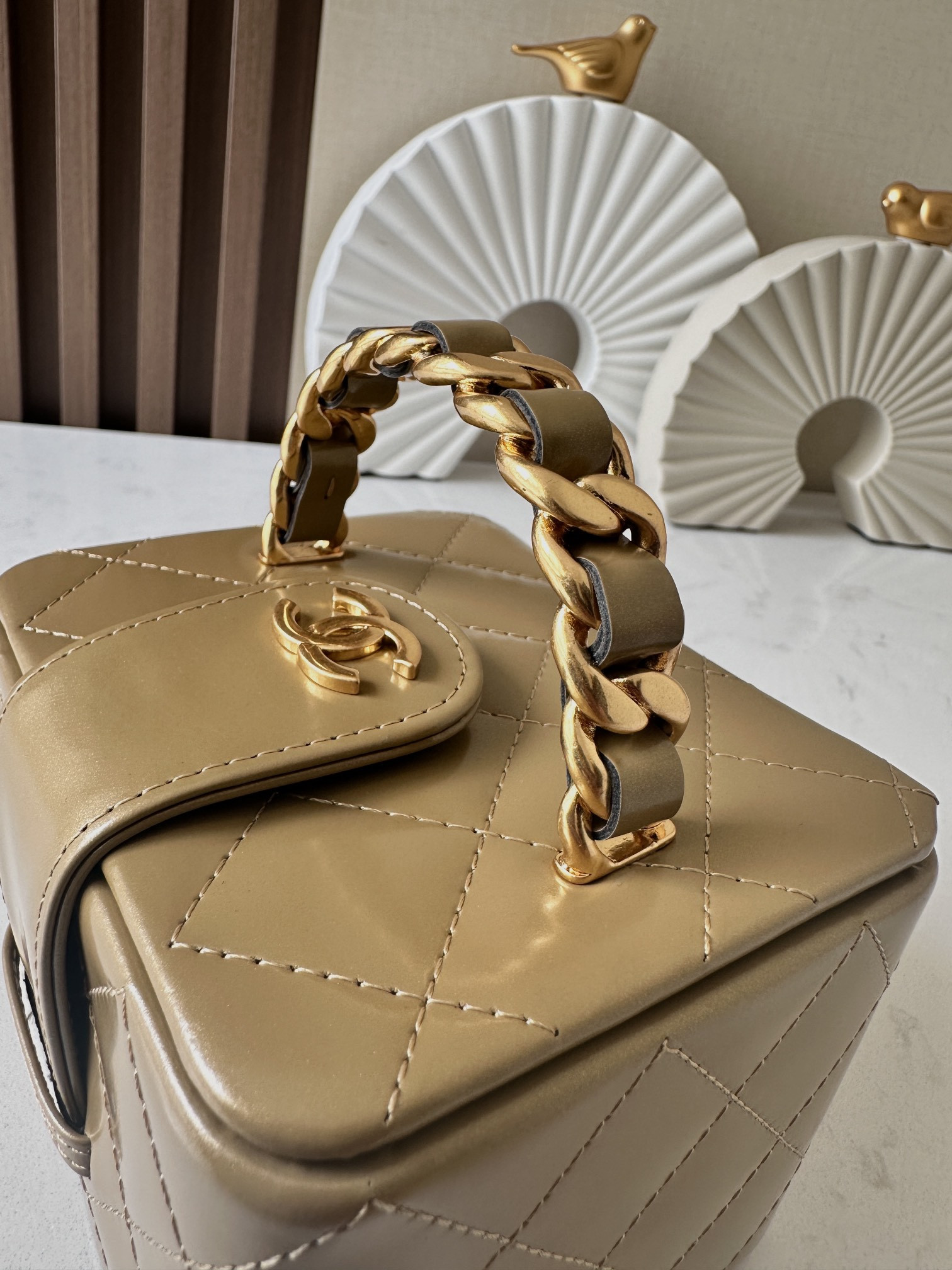 Chanel Vintage Cosmetic Bag 11x9.5x8.5cm