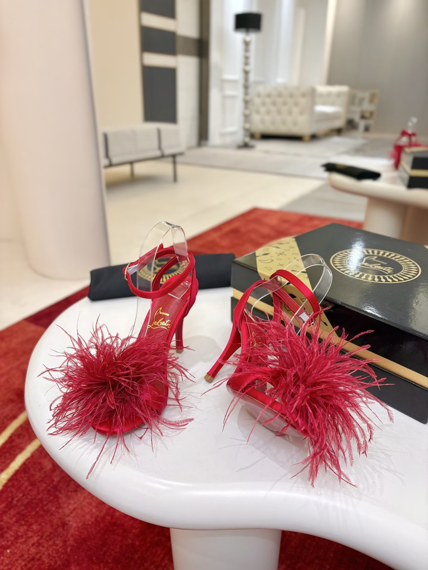 UA Christian Louboutin Patapompom Sandals