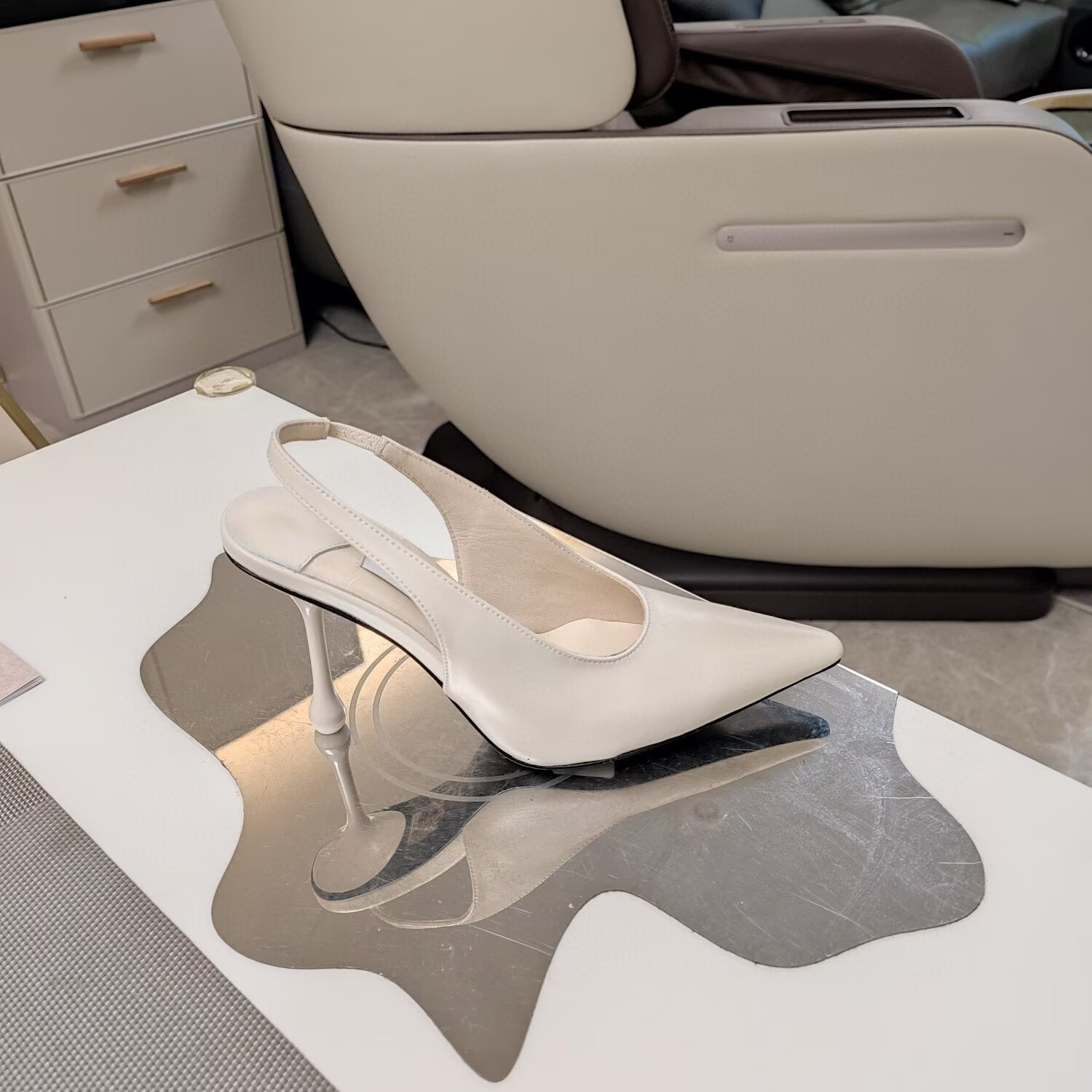 UA Jimmy Choo Leather Pumps 100mm