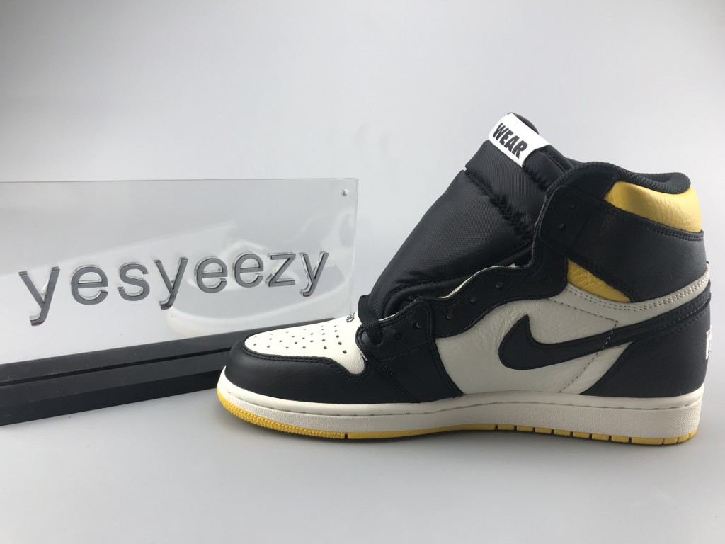 UA AIR JORDAN 1 RETRO HIGH OG NRG NOT FOR RESALE BLACK YELLOW