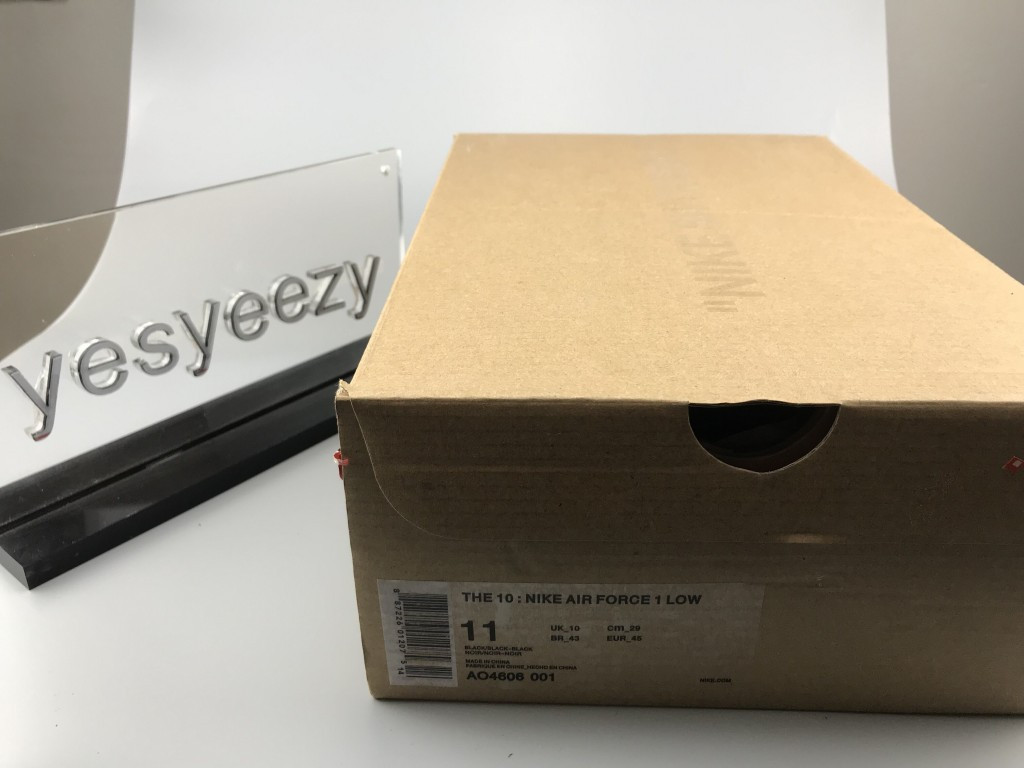 UA THE TEN OFF WHITE NIKE AIR FORCE 1 LOW BLACK