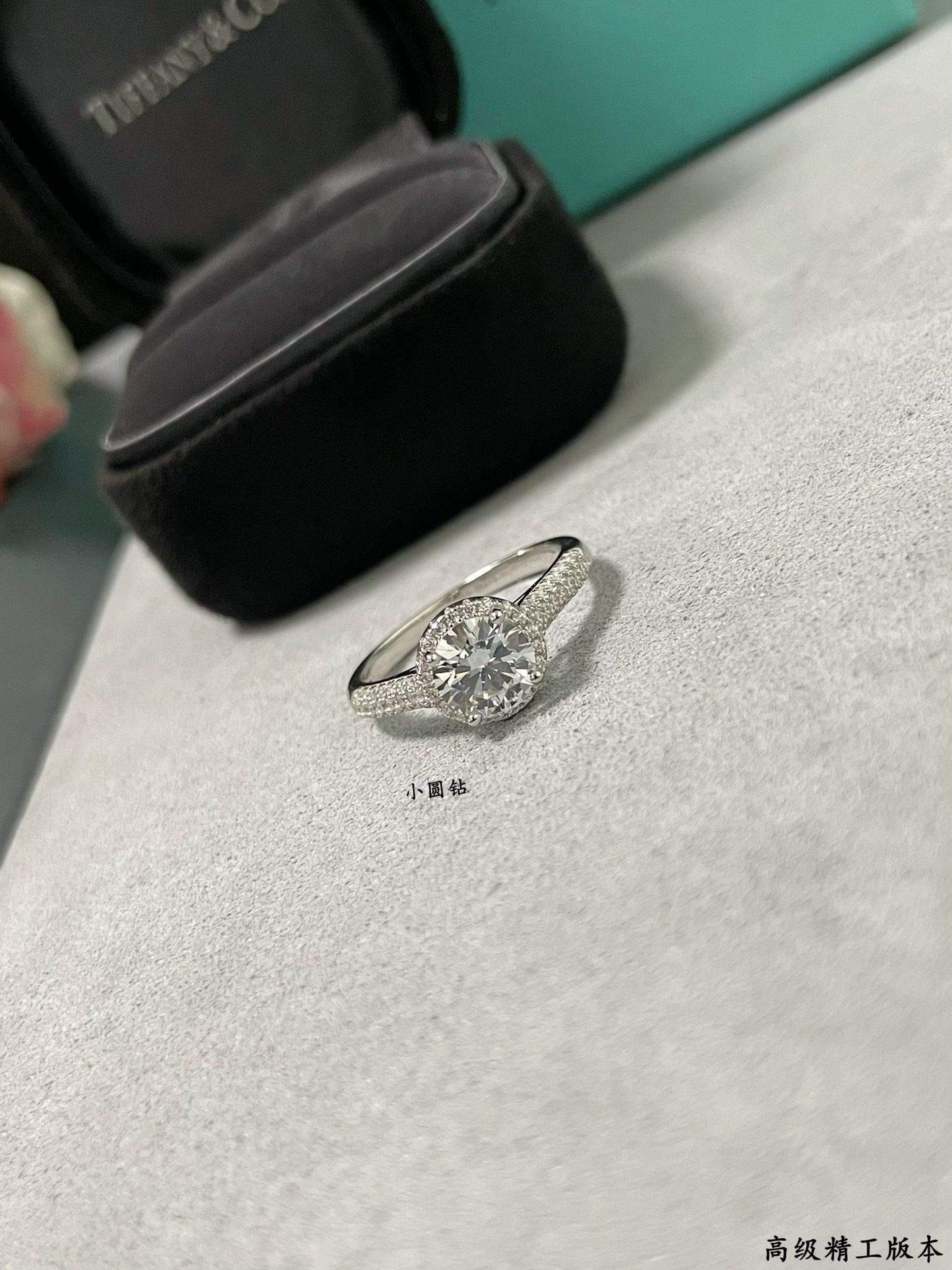 T*f*ny & Co. Petite Solitaire Round D1am0nd Ring Ag925