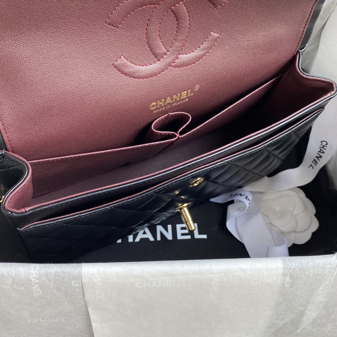 Ch**el classic flap bag a01112 15.5x25x6cm