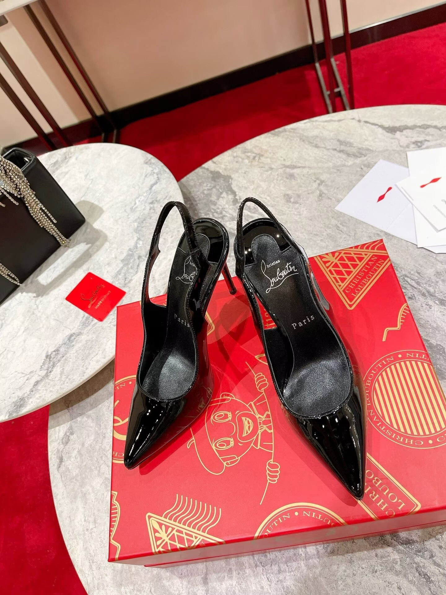 UA Christian Louboutin Hot Chick Sling 100 mm Slingback Pumps(Customized, no exchange no return, about 15 days)