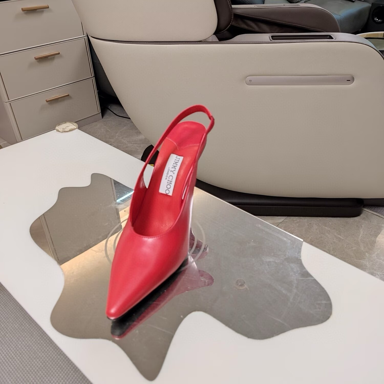 UA Jimmy Choo Leather Pumps 100mm