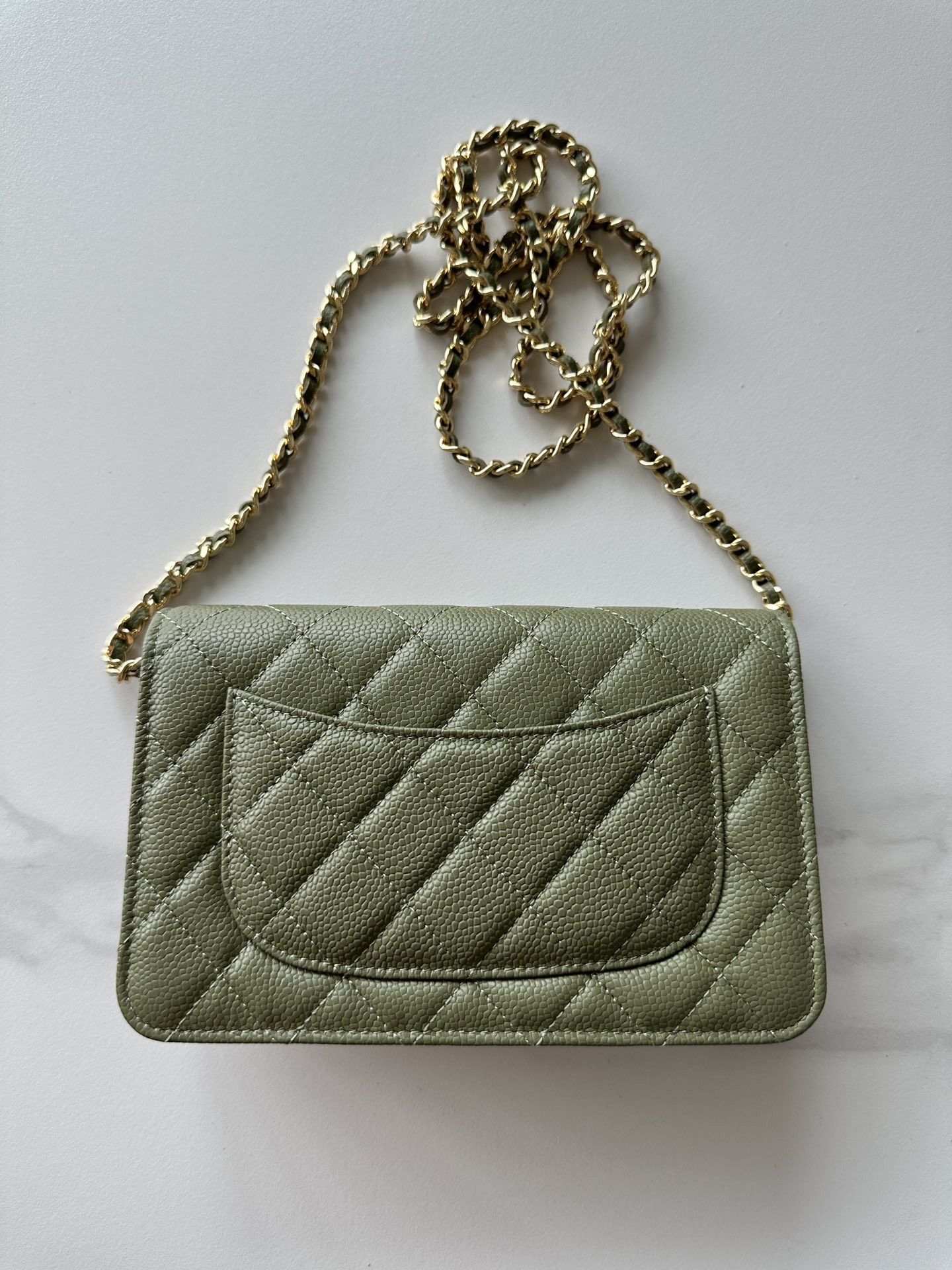Ch**el woc classic wallet on chain 13x19cm