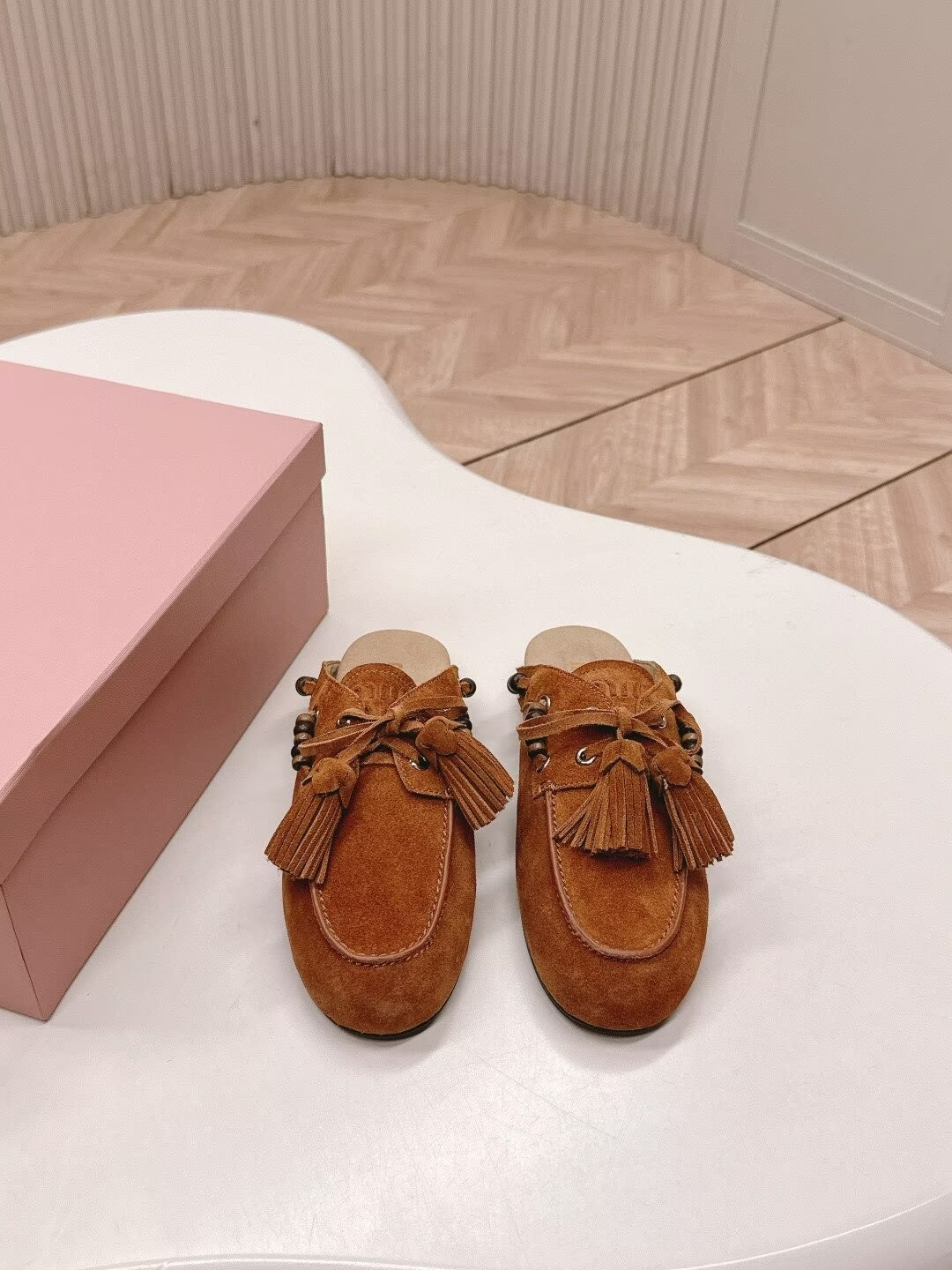 UA Miu Miu Tassel Mules