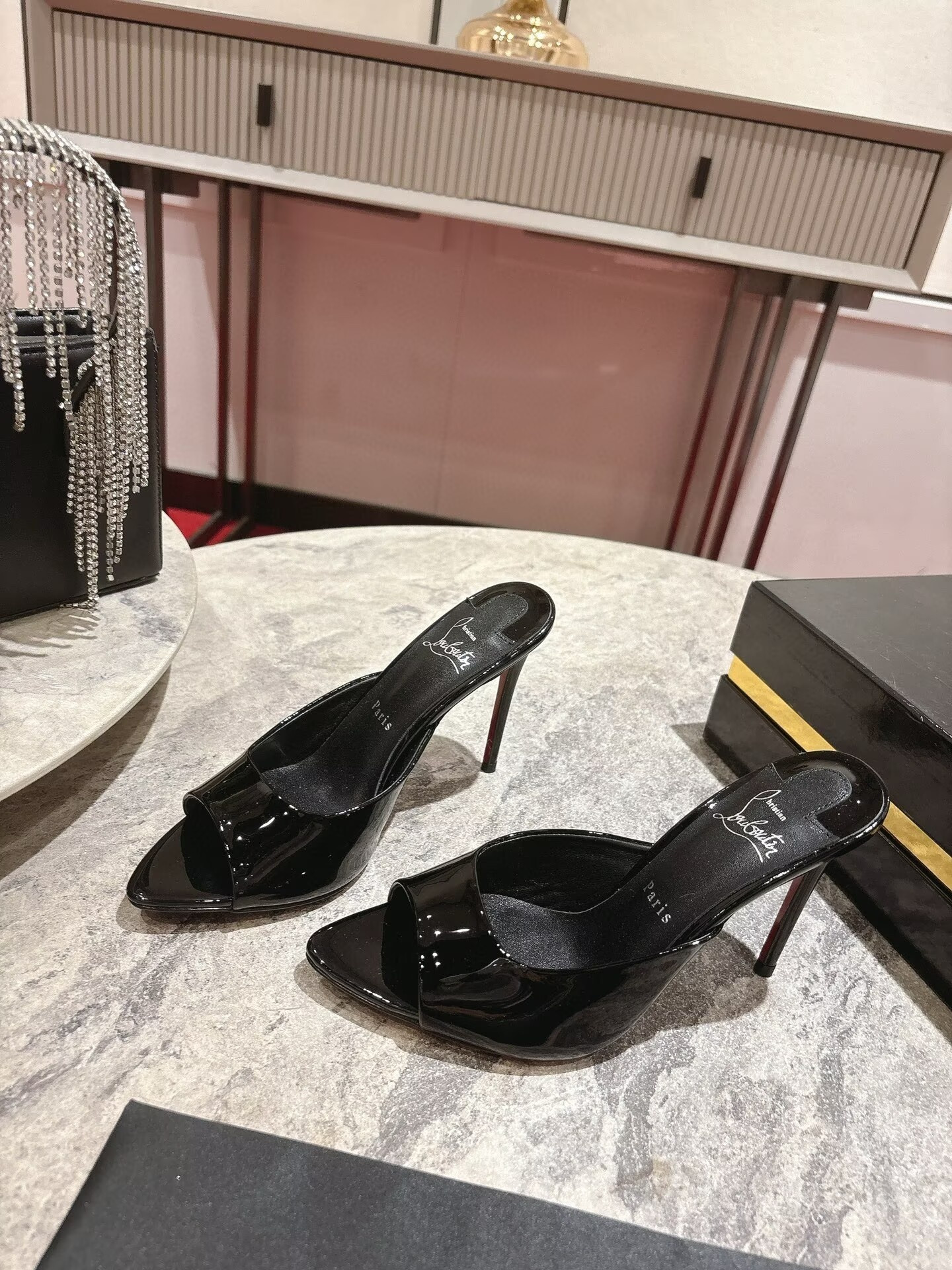 UA Christian Louboutin Miss Z Mule 10cm Heel