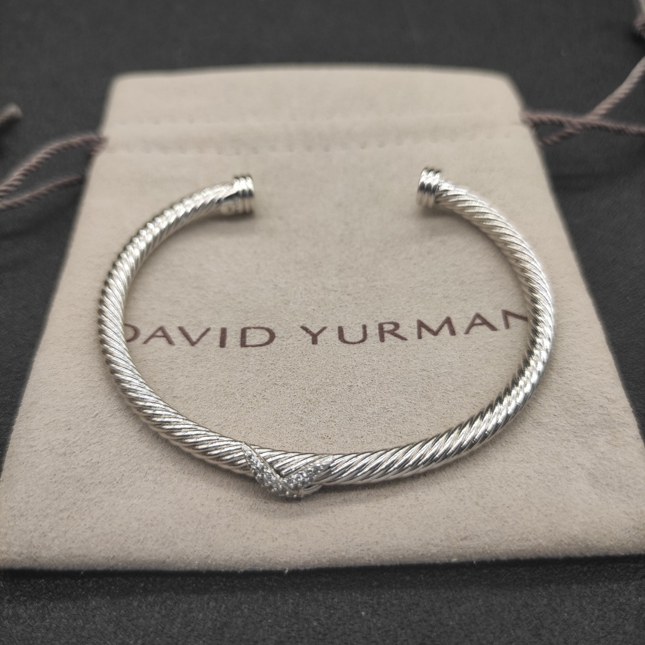 David Yurman 4mm Full D1am0nd X Bracelet (wrist circumference 15-20cm)