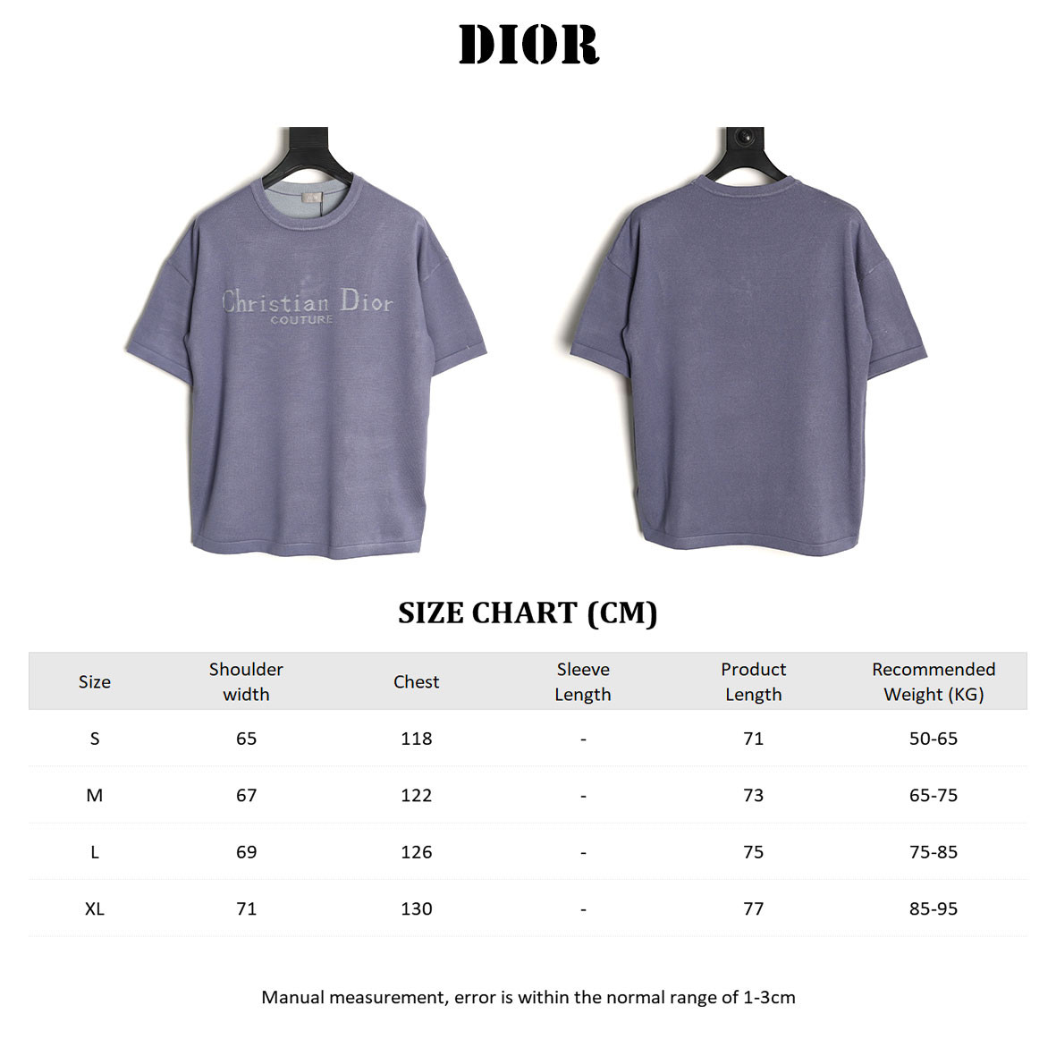 Dior Knitting Short-sleeved T-shirt