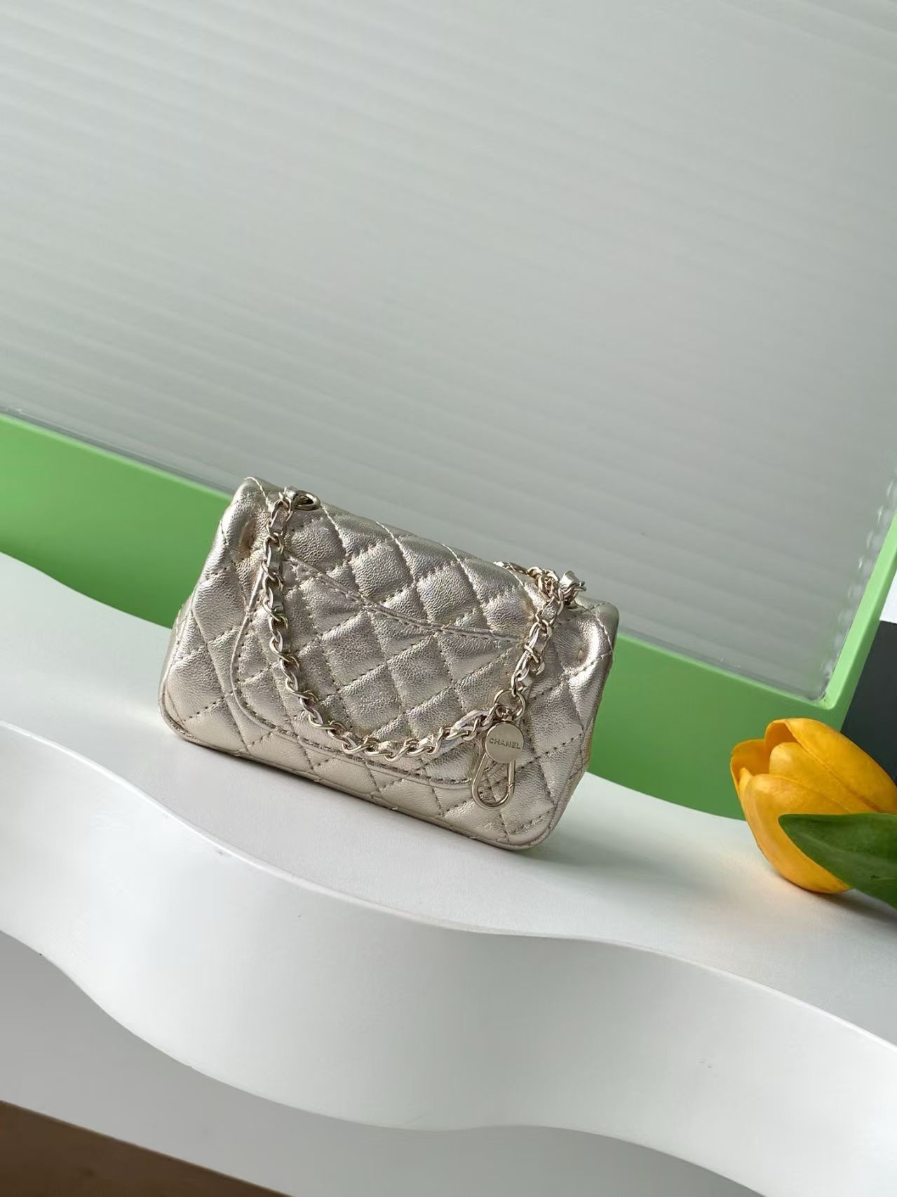 Ch**el Classic Mini Bag with Hook 8x12.5x5cm