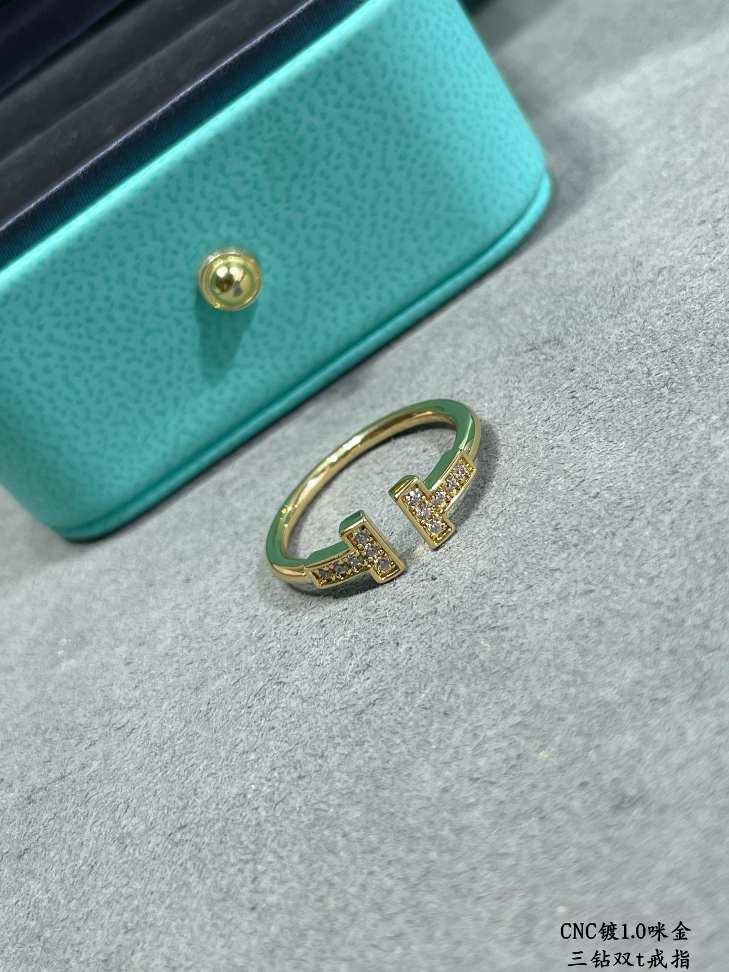 T*f*ny & Co. Double T D1am0nd-Banded Ring