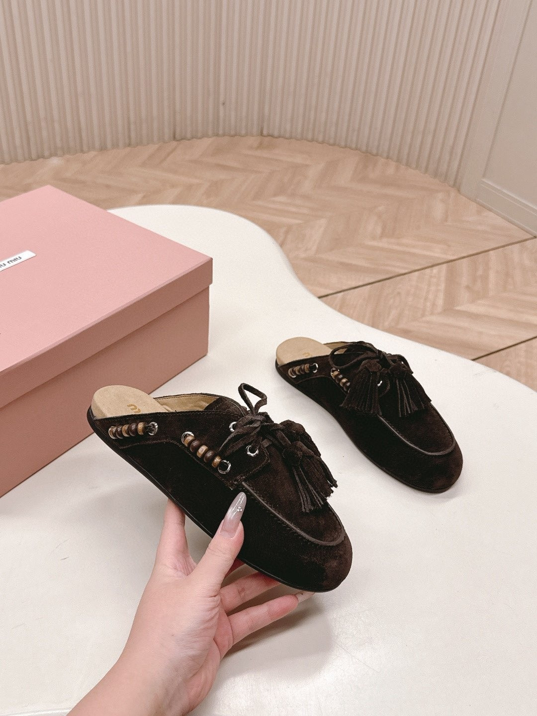 UA Miu Miu Tassel Mules