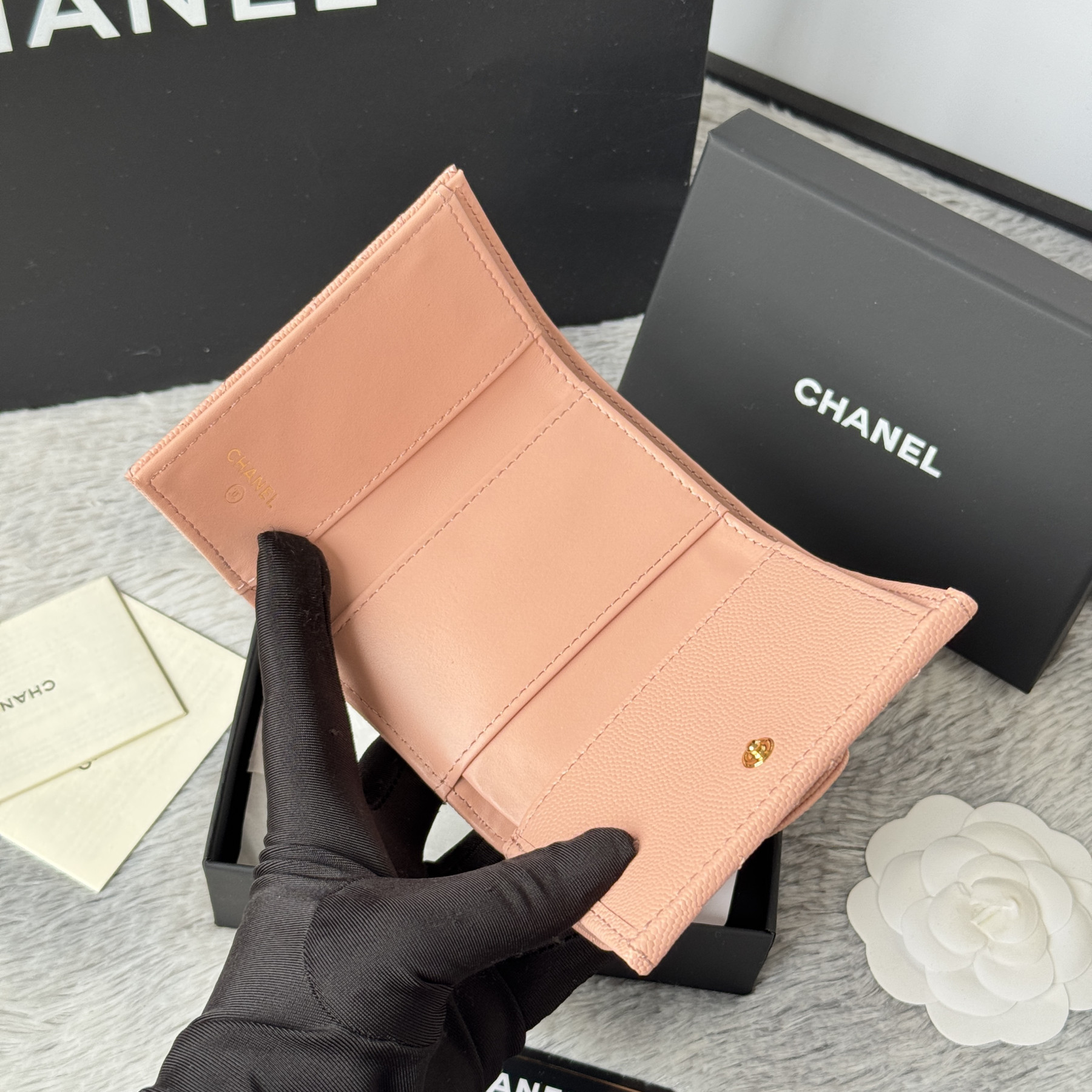Ch**el card holder 10.5x7.5x3cm