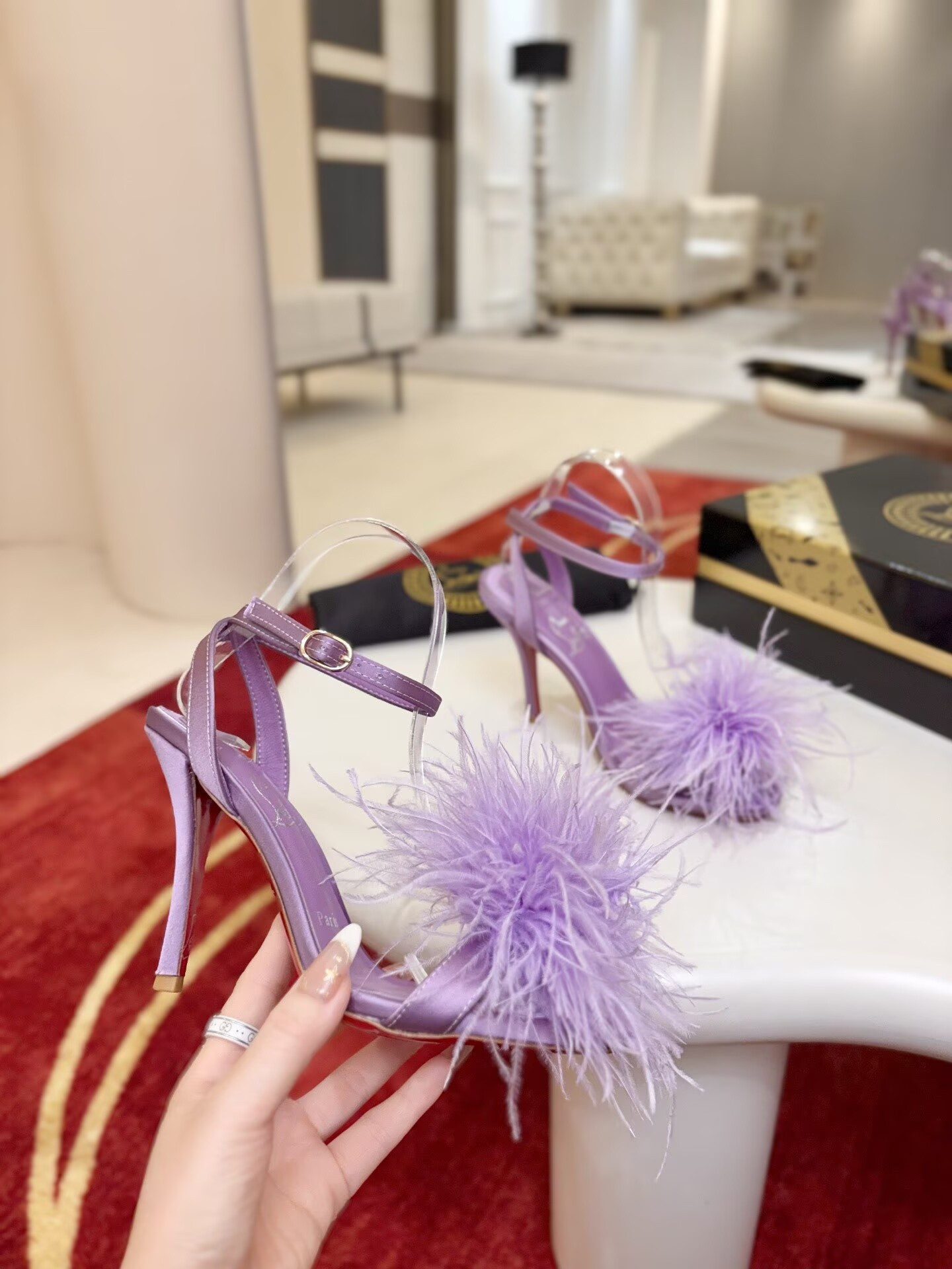 UA Christian Louboutin Patapompom Sandals