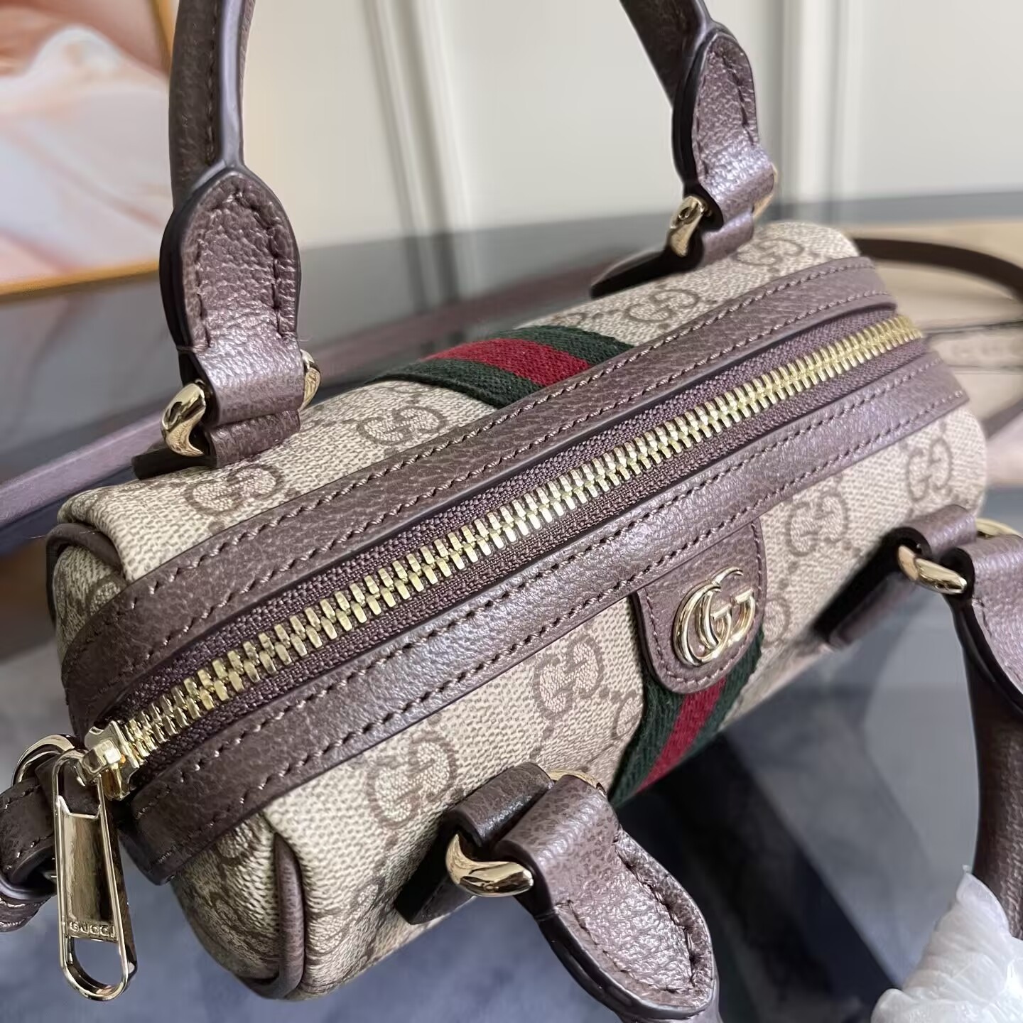 Gucci Ophidia Mini Boston Bag 16x10x9cm