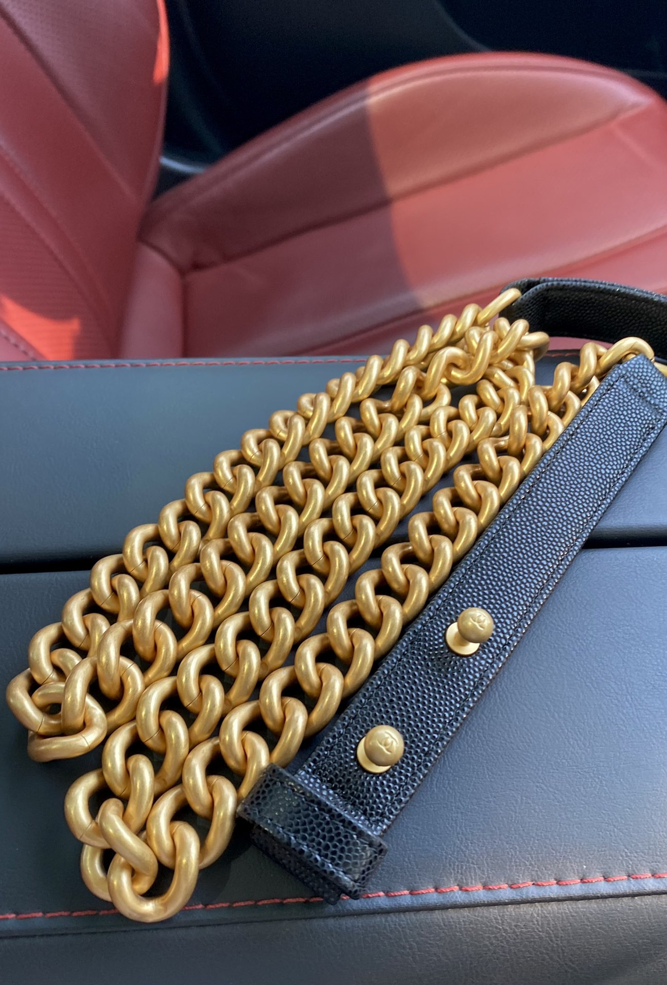 CHANEL Small BOY Handbag A67085 12x20.5x8.5cm