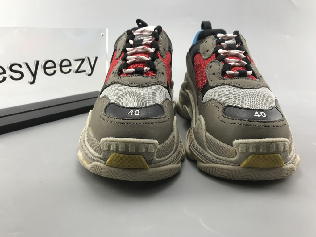 UA TRIPLE S TRAINERS GREY RED BLUE