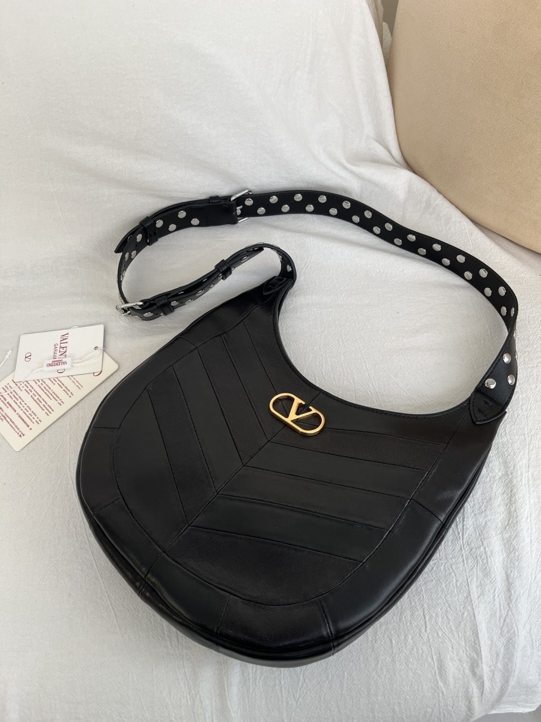 Valentino Garavani Hoboho Small Nappa Leather Hobo Bag 28x21.5x3cm