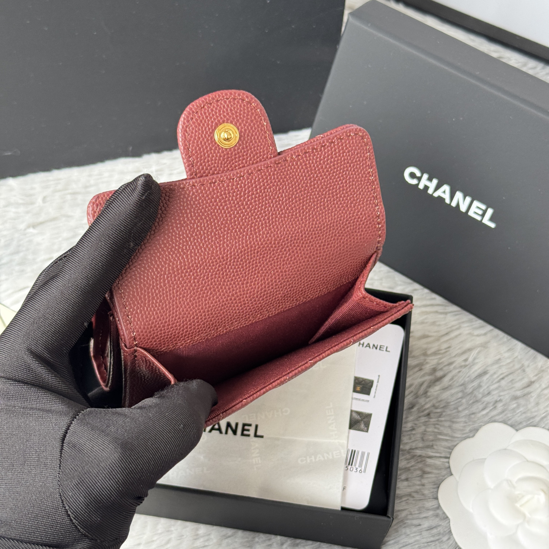 Ch**el card holder 10.5x7.5x3cm