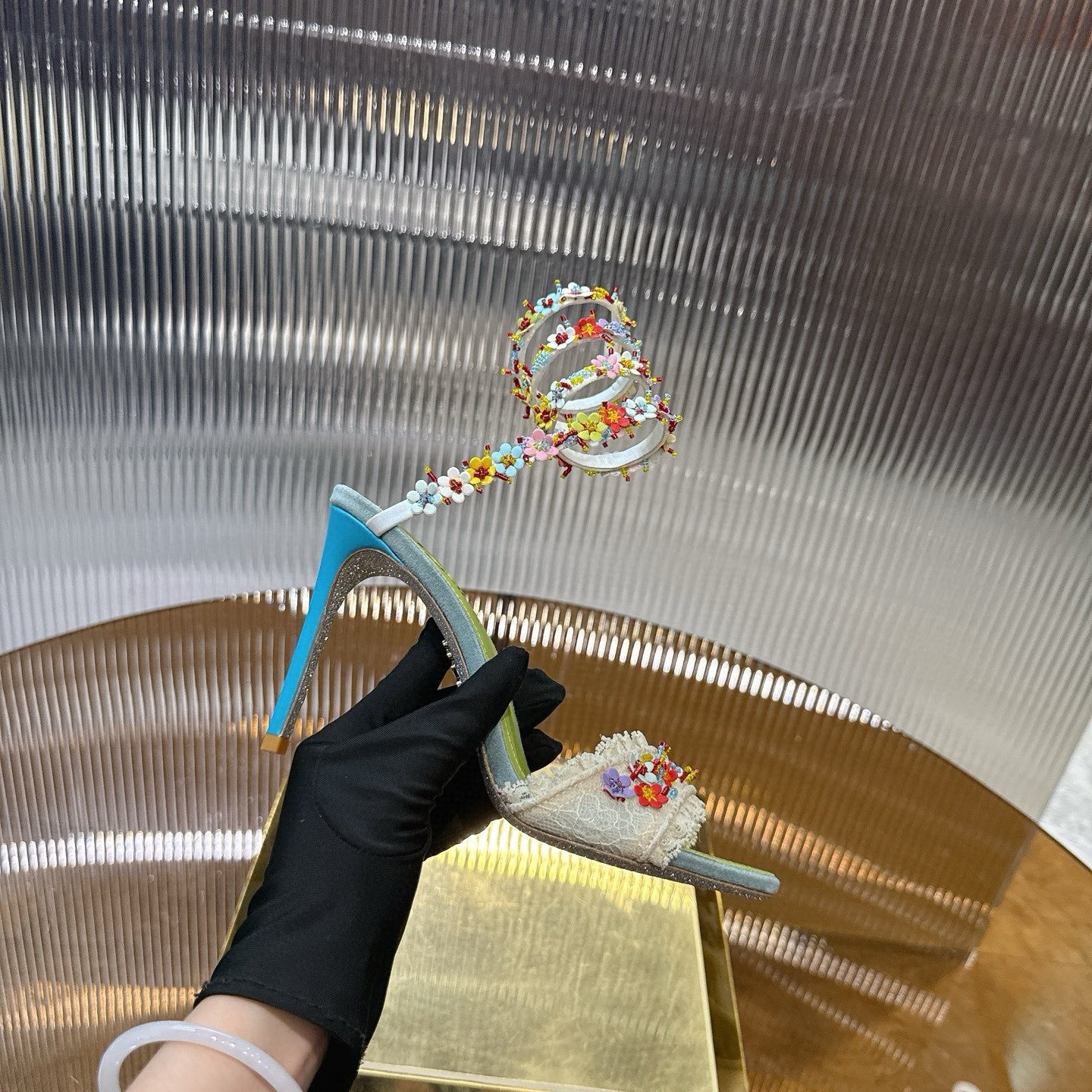 UA RENÉ CAOVILLA BLOOM SANDAL 95mm