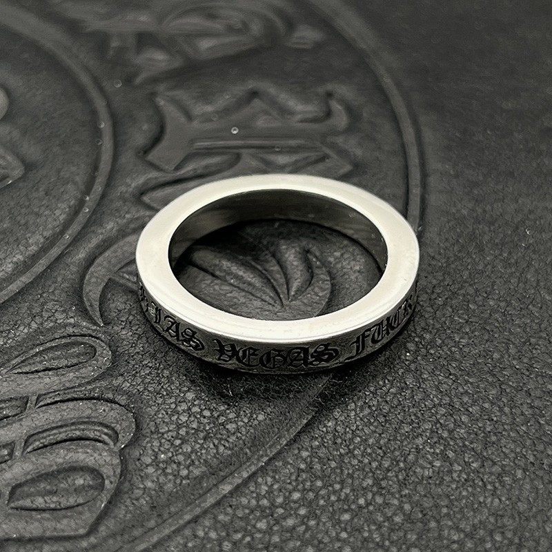 Ch*0me He**ts 3mm Cross and Sanskrit Ring