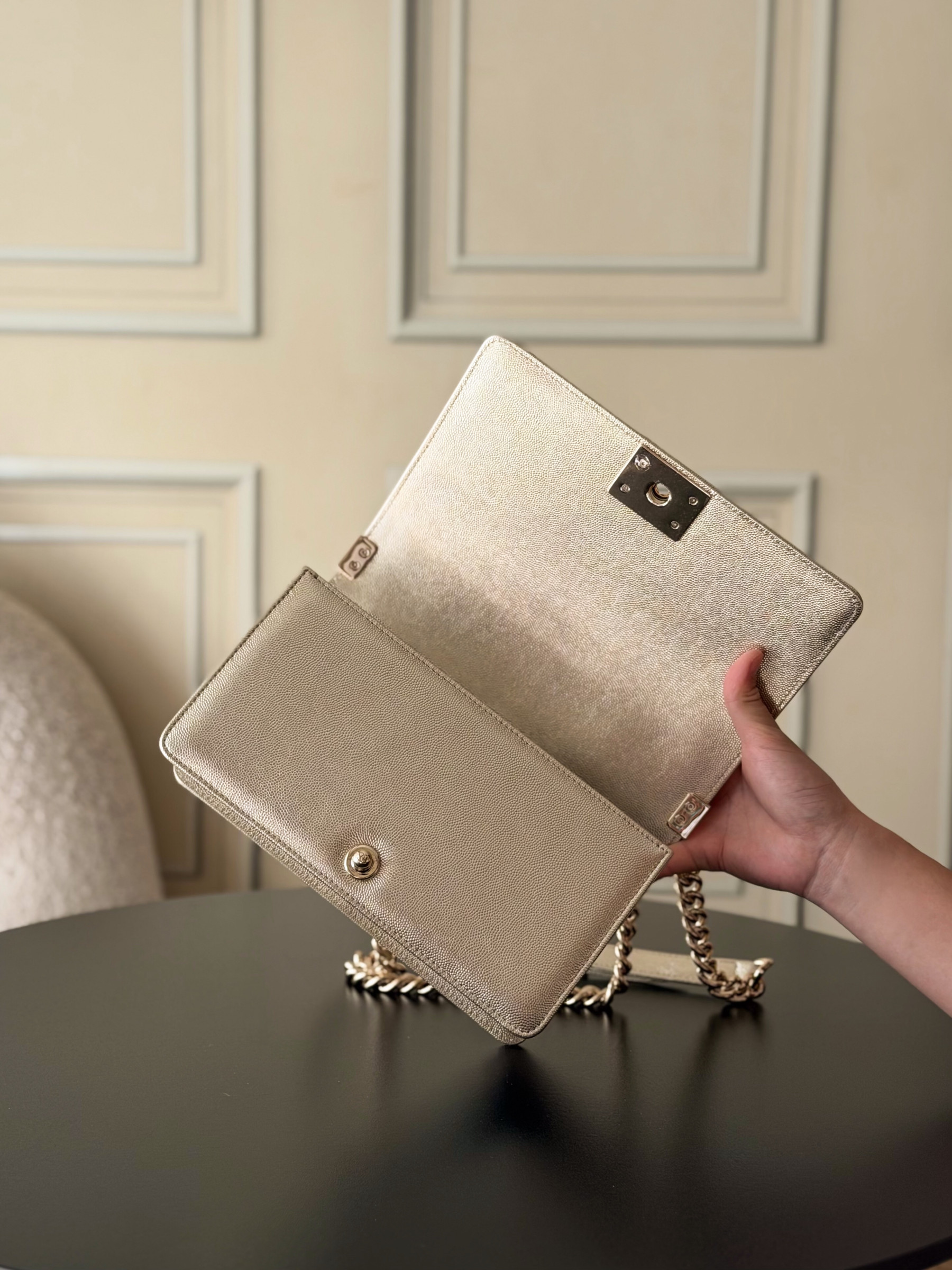 Ch**el Boy Handbag 15x25x9cm