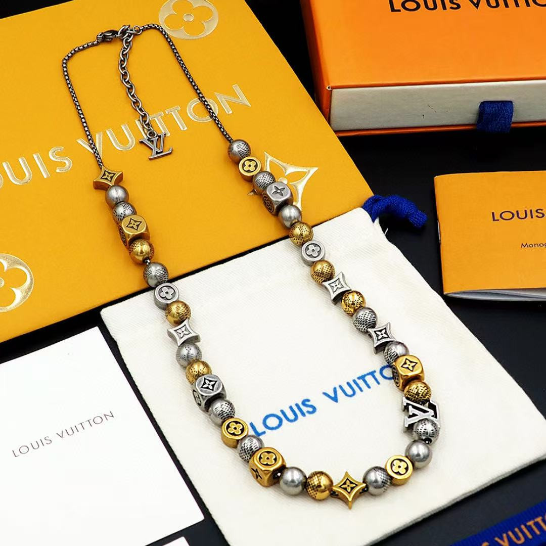 L0vis Vvtt0n Damier Party Necklace
