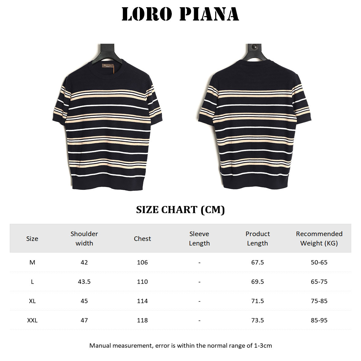 LORO PIANA Knitting Short-sleeved T-shirt