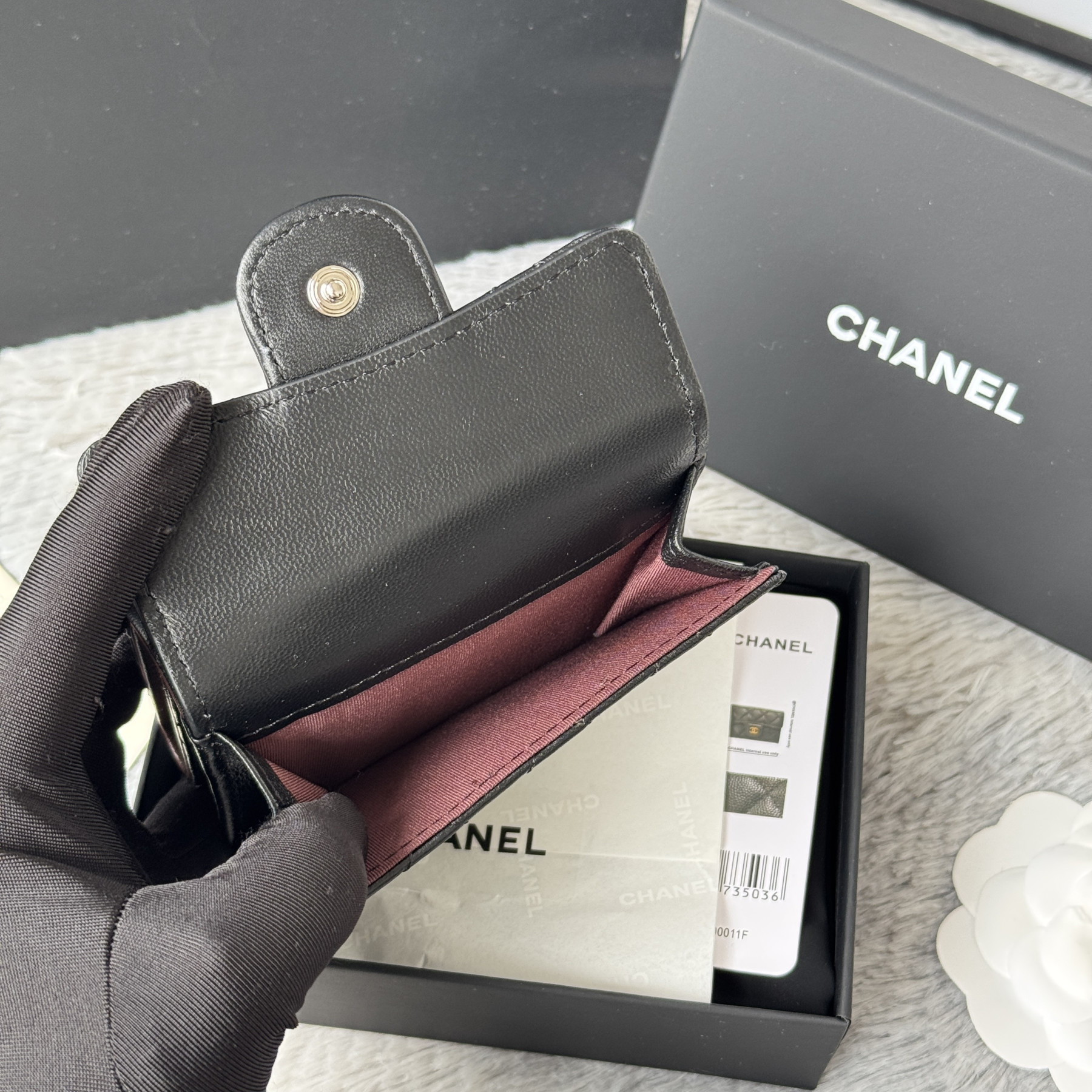 Ch**el card holder 10.5x7.5x3cm