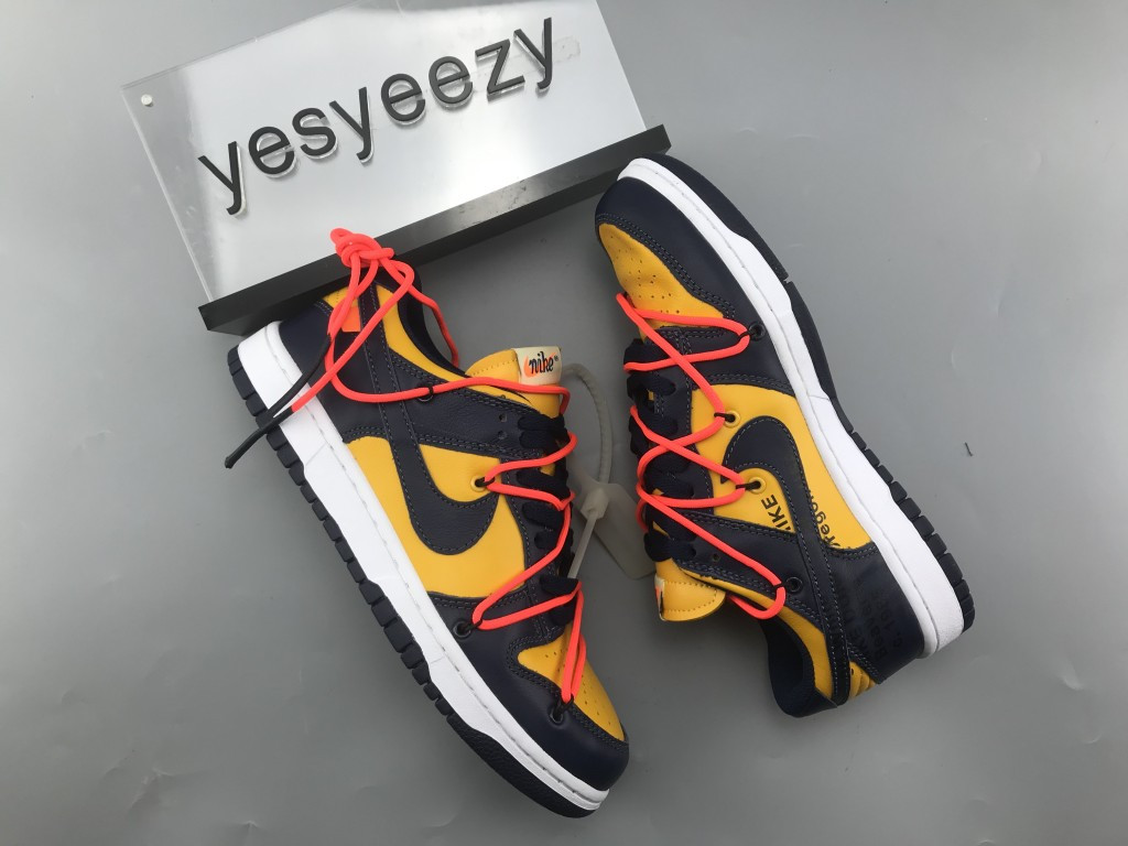 UA NIKE OFF-WHITE X DUNK LOW "UNIVERSITY GOLD"