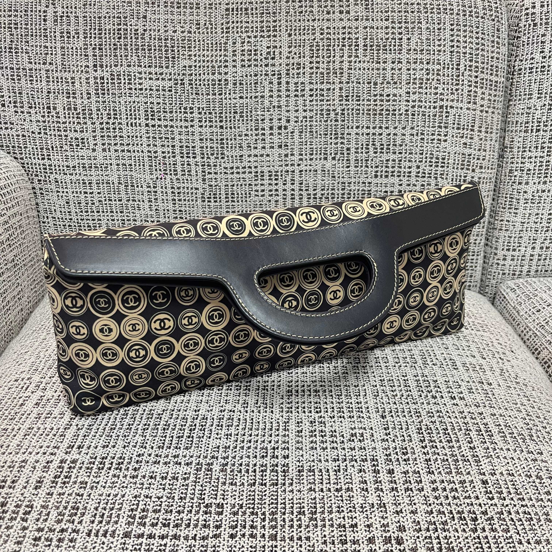 Chanel Vintage Hard-handled Tote Bag 46x34x8cm