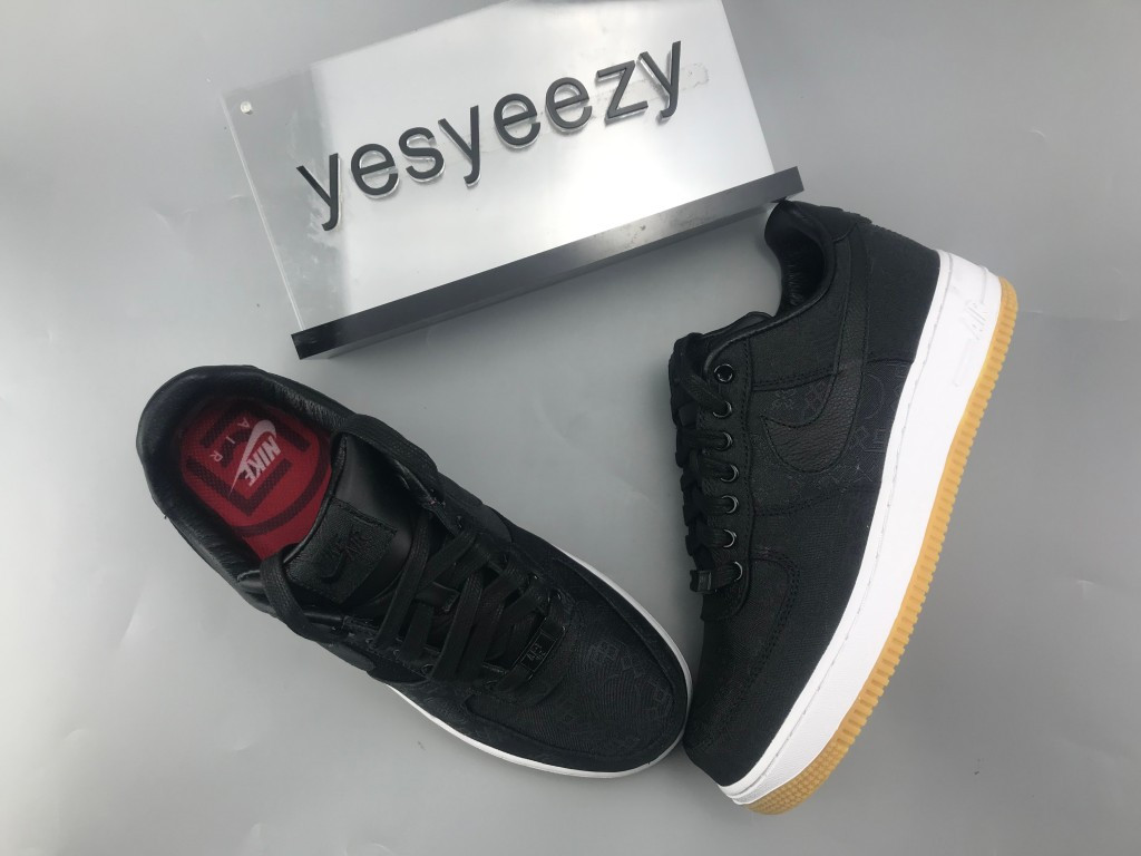 UA NIKE FRAGMENT DESIGN X CLOT X AIR FORCE 1 "BLACK SILK"