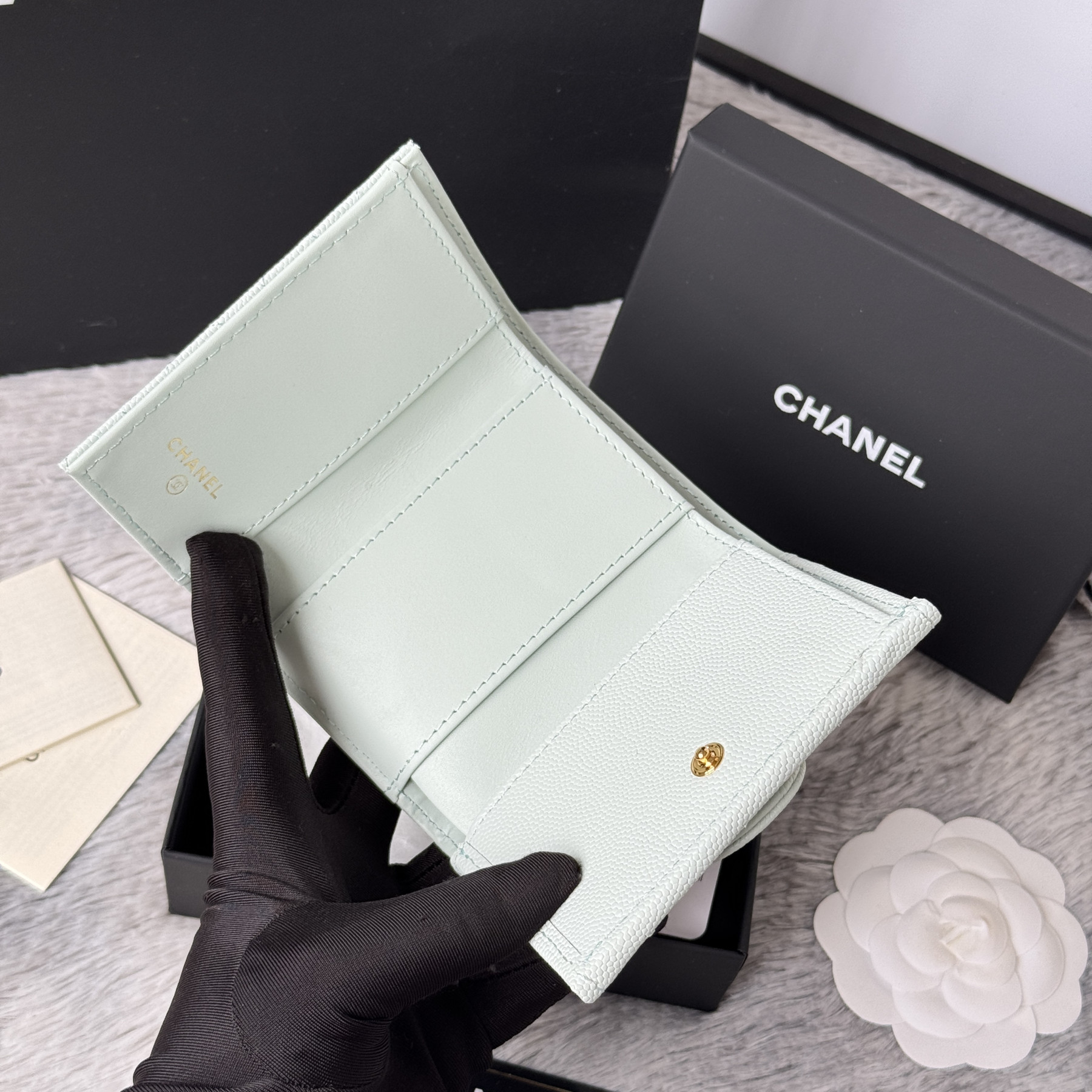 Ch**el card holder 10.5x7.5x3cm