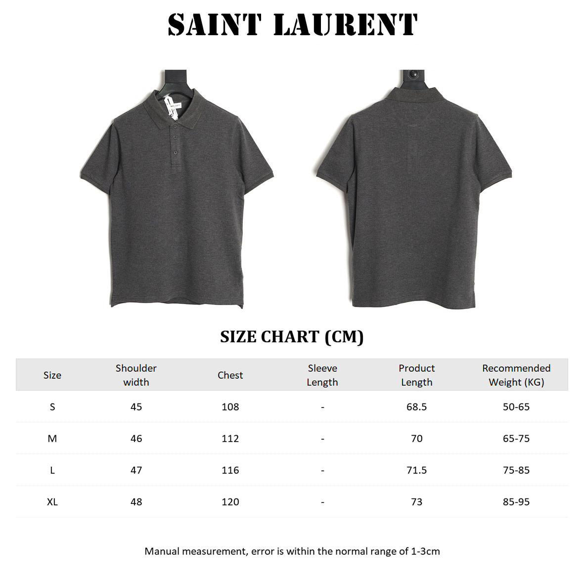 SAINT LAURENT YSL Short-sleeved Polo shirt