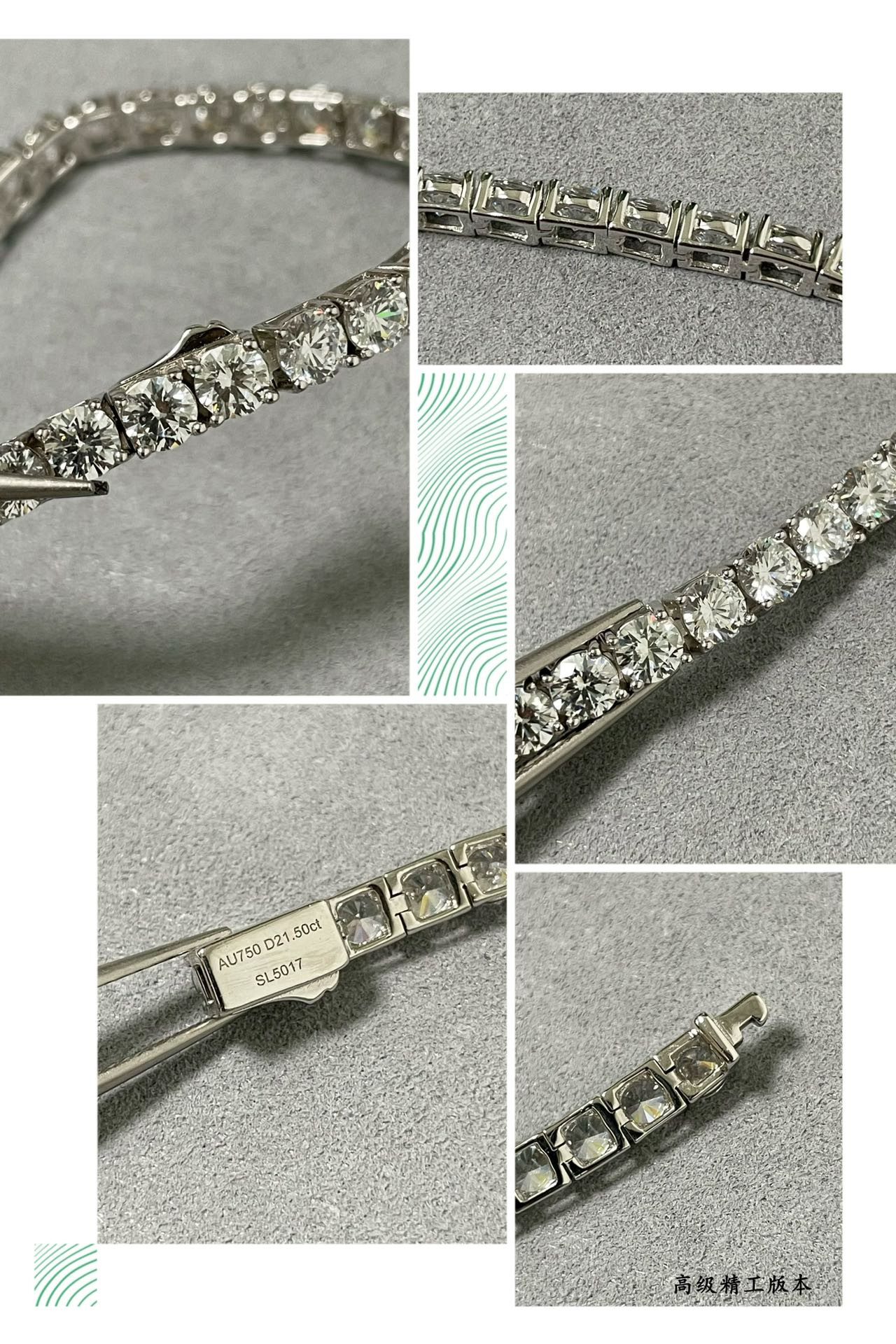 Ca*t1er full D1am0nd four-claw Bracelet