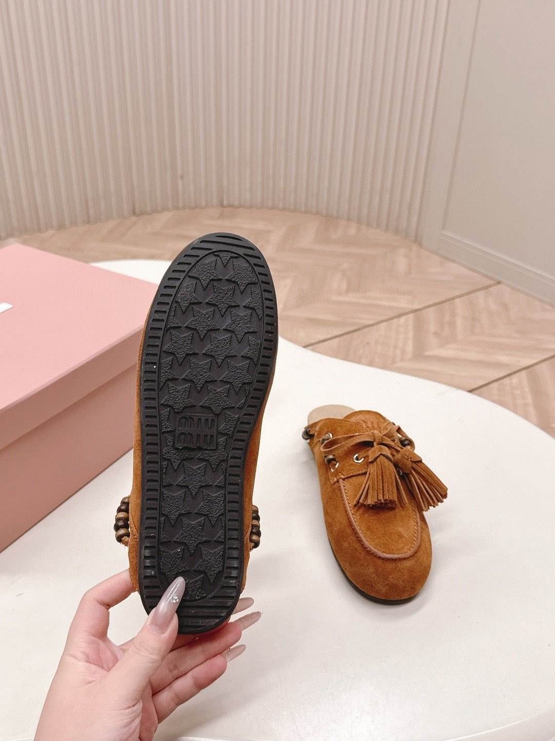 UA Miu Miu Tassel Mules