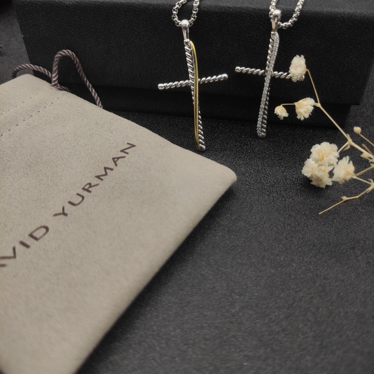 David Yurman Cross Necklace(Chain length 45+5cm delay chain Chain thickness 2mm)