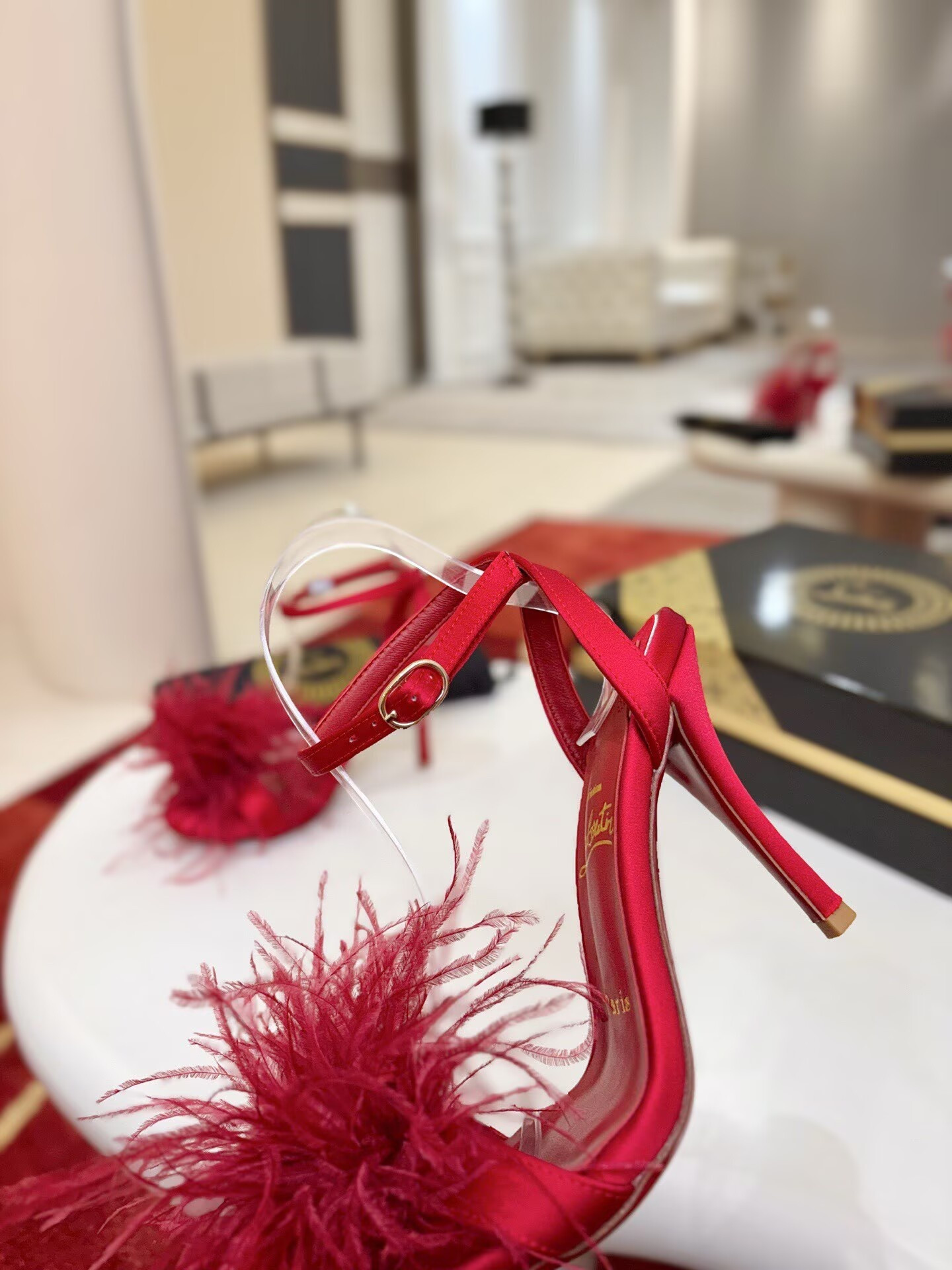 UA Christian Louboutin Patapompom Sandals